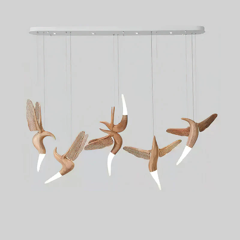 Elsilor Avian-Inspired Wood Pendant Light - Image 30