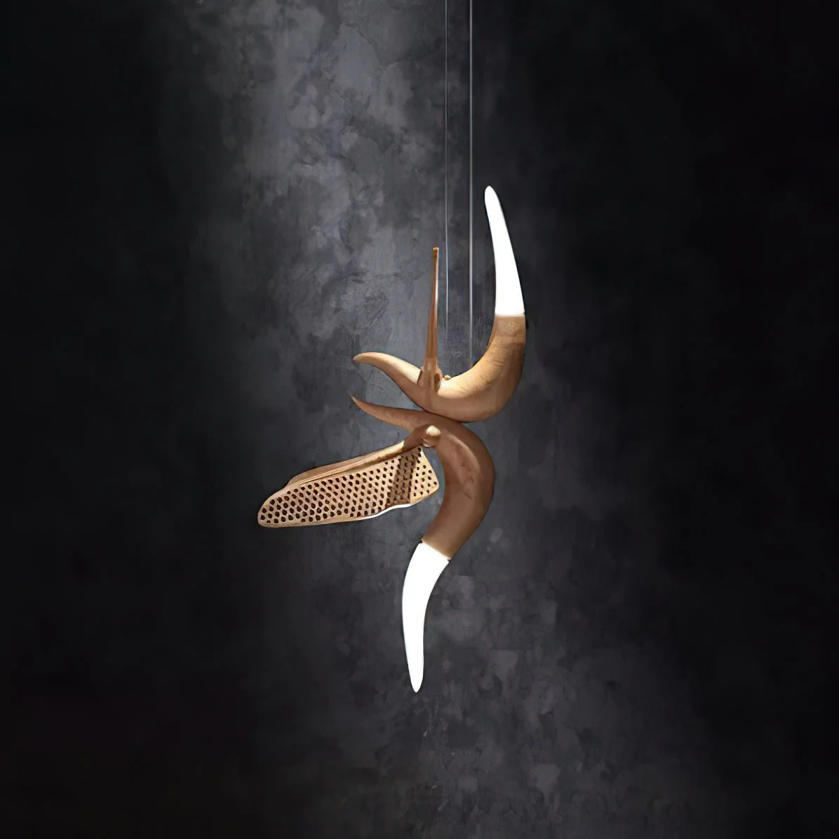 Elsilor Avian-Inspired Wood Pendant Light - Image 40