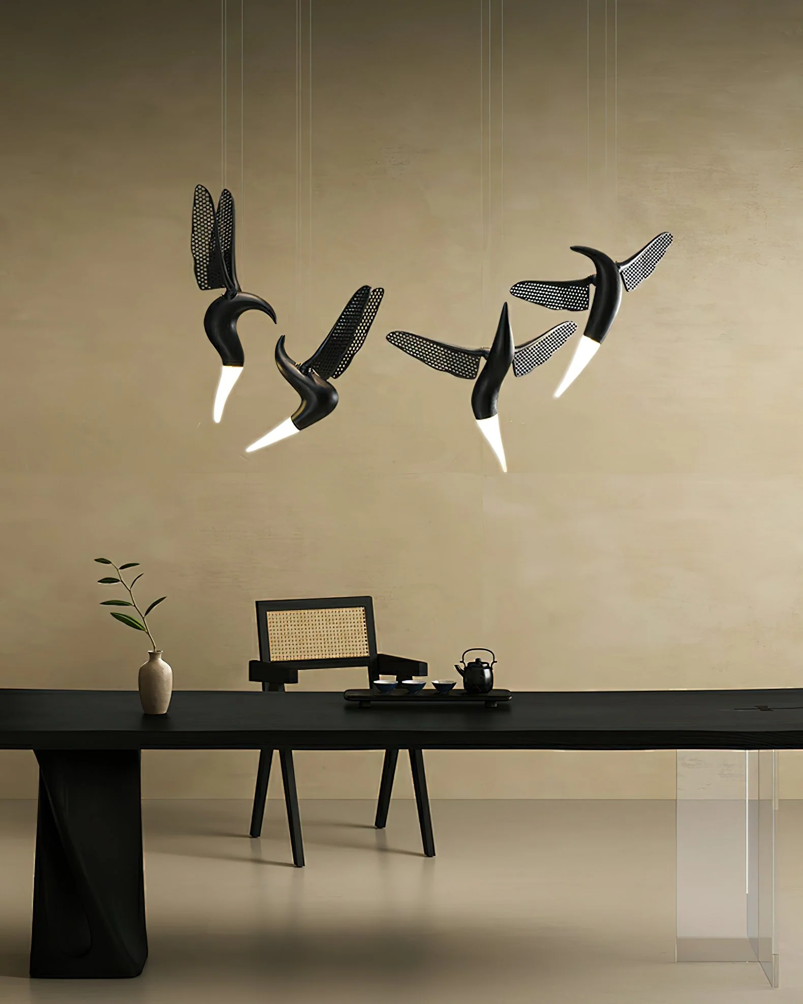 Elsilor Avian-Inspired Wood Pendant Light - Image 7