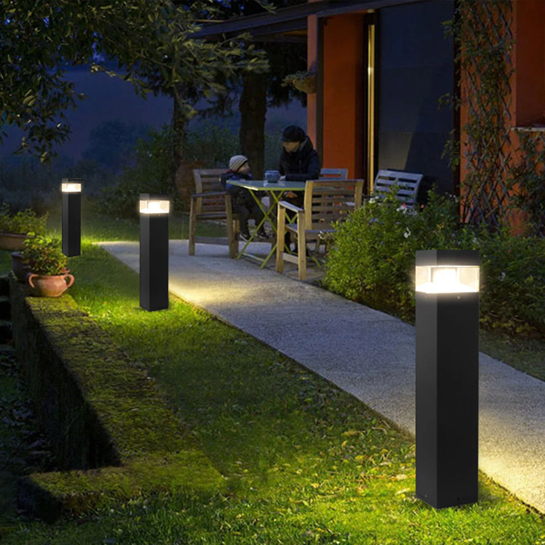 Elsiyy Minimalist Nordic Outdoor Lawn Pole Light