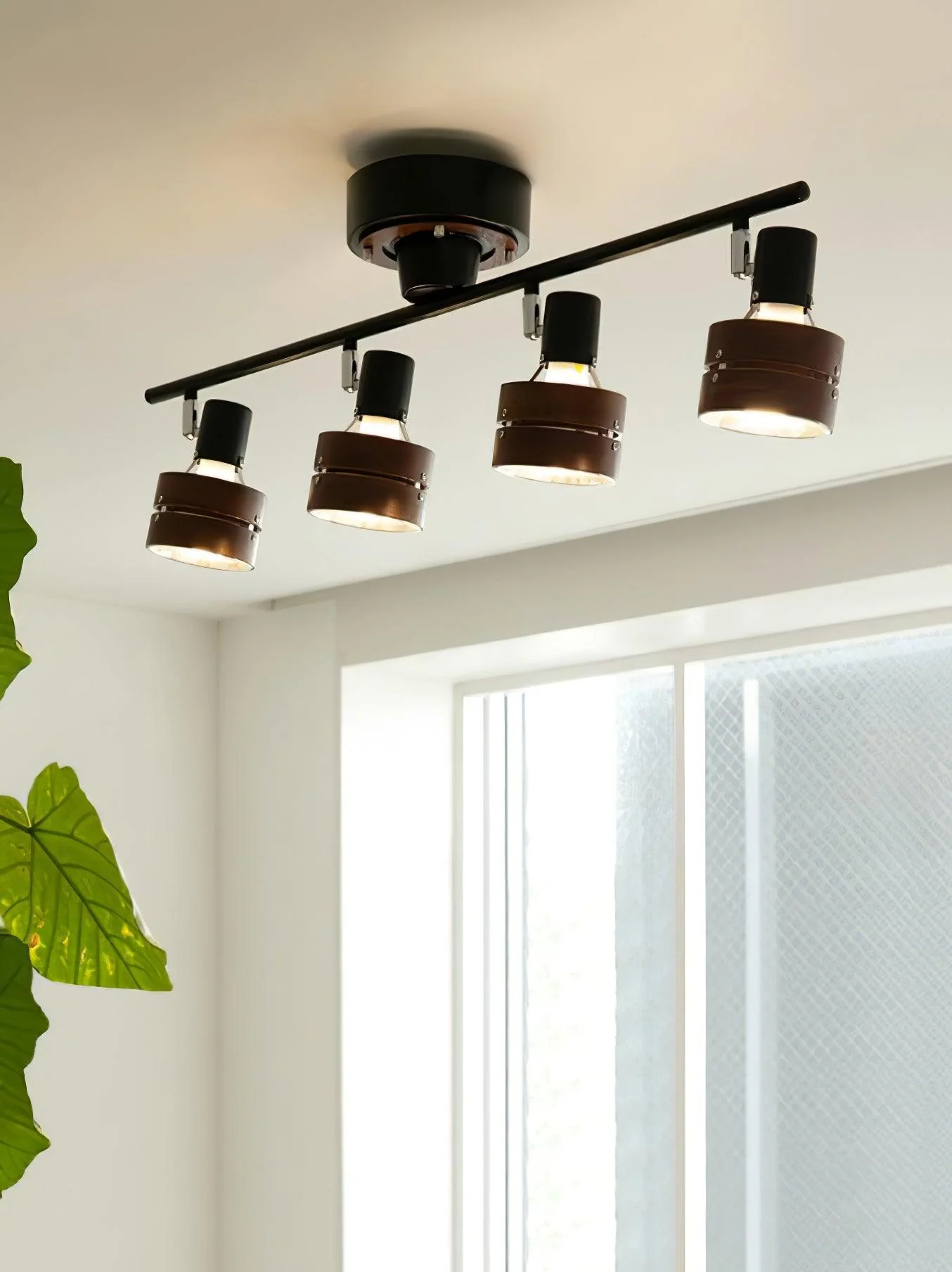 Elsorila Elegance Adjustable Spot Wooden Ceiling Lamp - Image 12