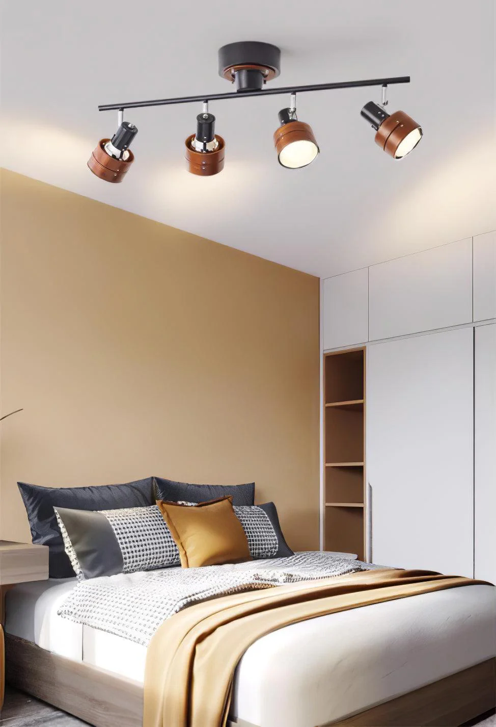 Elsorila Elegance Adjustable Spot Wooden Ceiling Lamp - Image 14