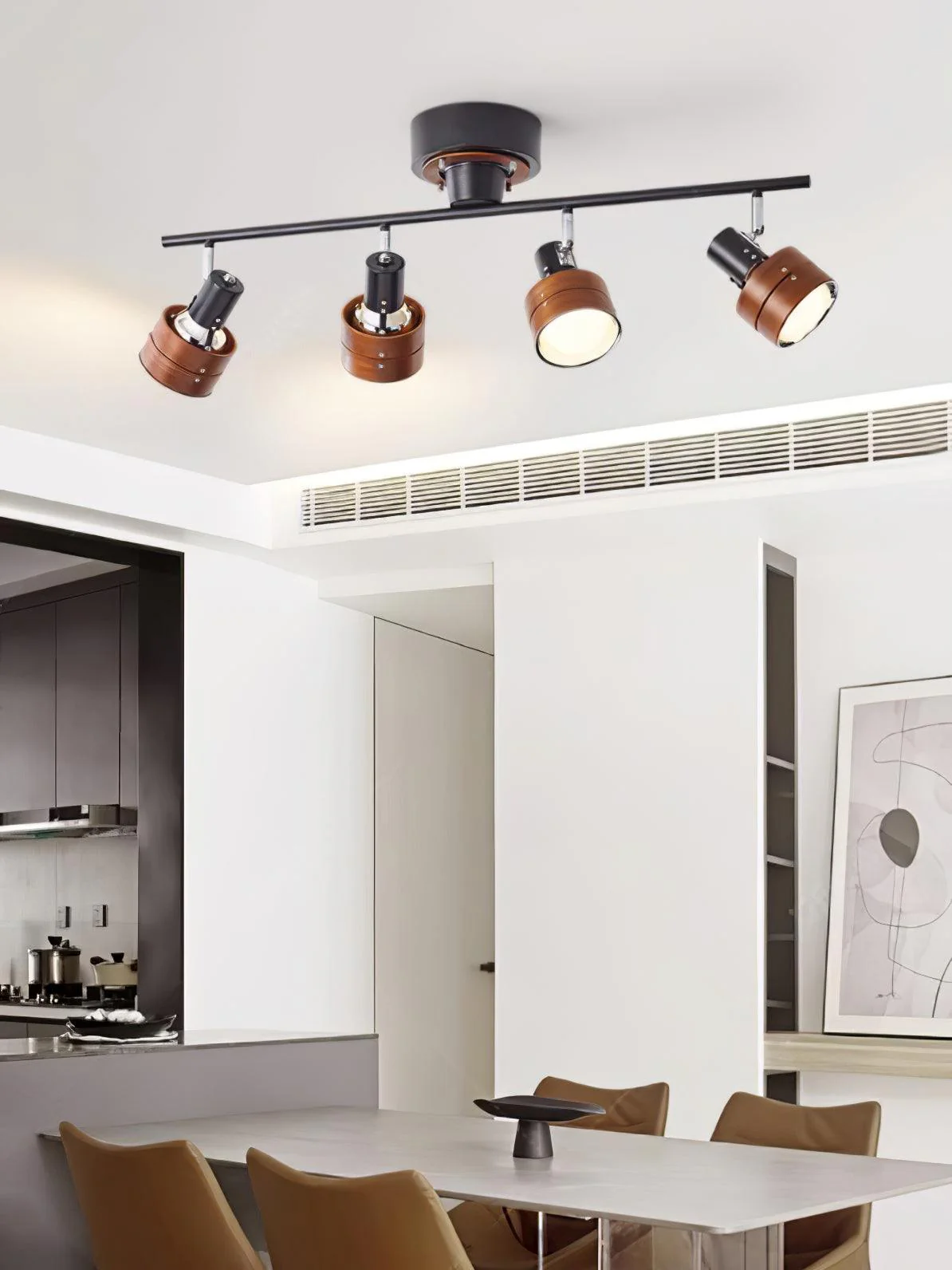 Elsorila Elegance Adjustable Spot Wooden Ceiling Lamp - Image 3