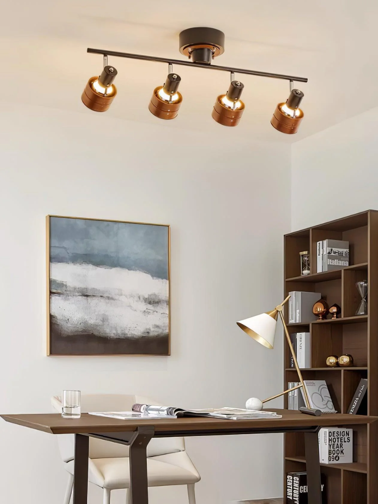 Elsorila Elegance Adjustable Spot Wooden Ceiling Lamp - Image 31