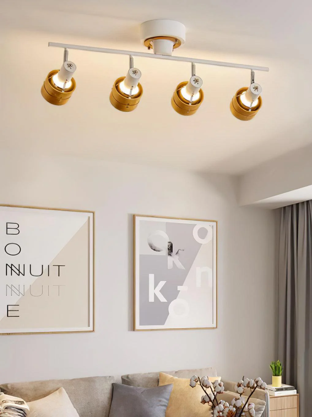 Elsorila Elegance Adjustable Spot Wooden Ceiling Lamp - Image 5