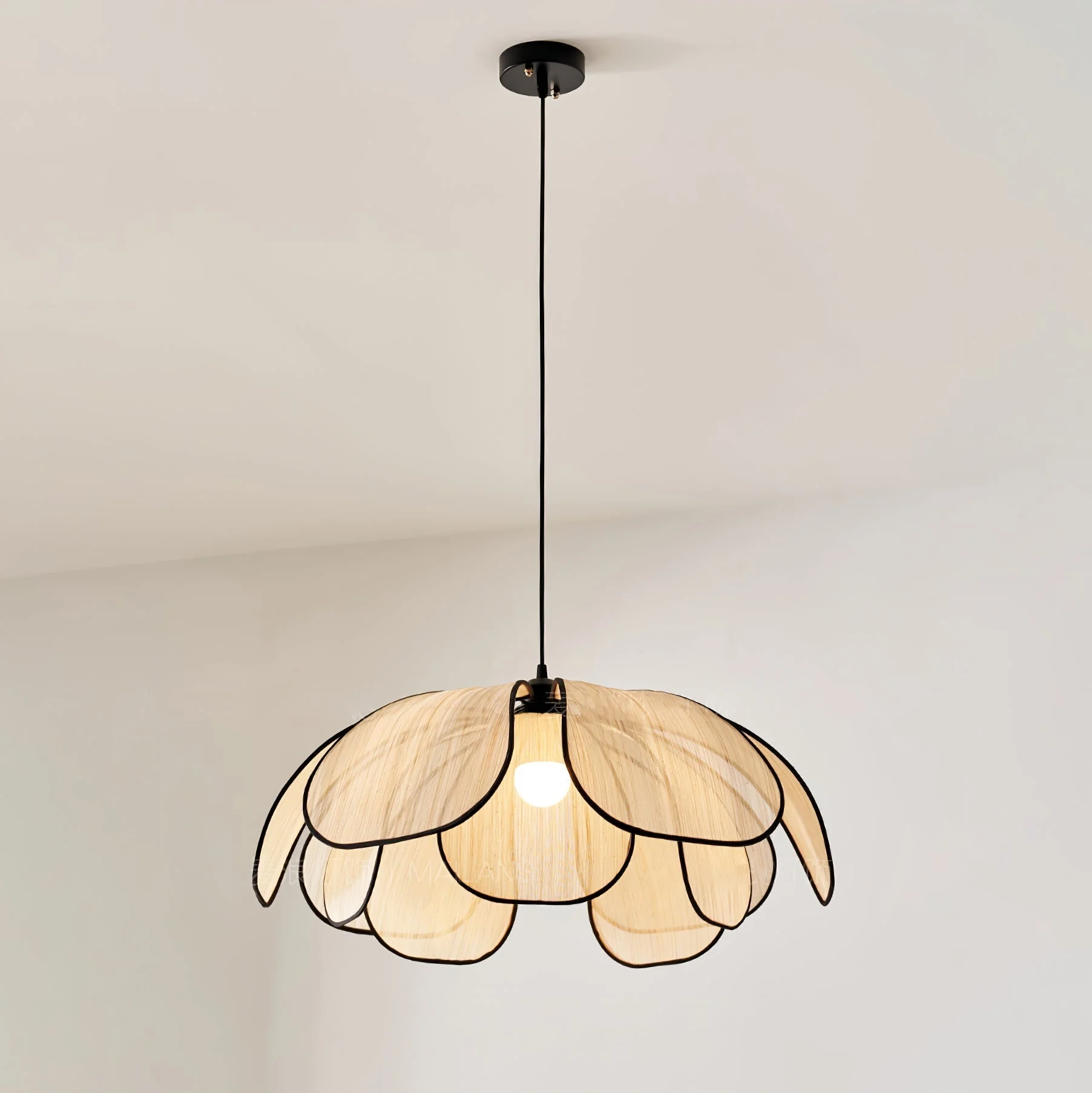 Elthaus Blossom Leaf Fiber Pendant Lamp - Image 7