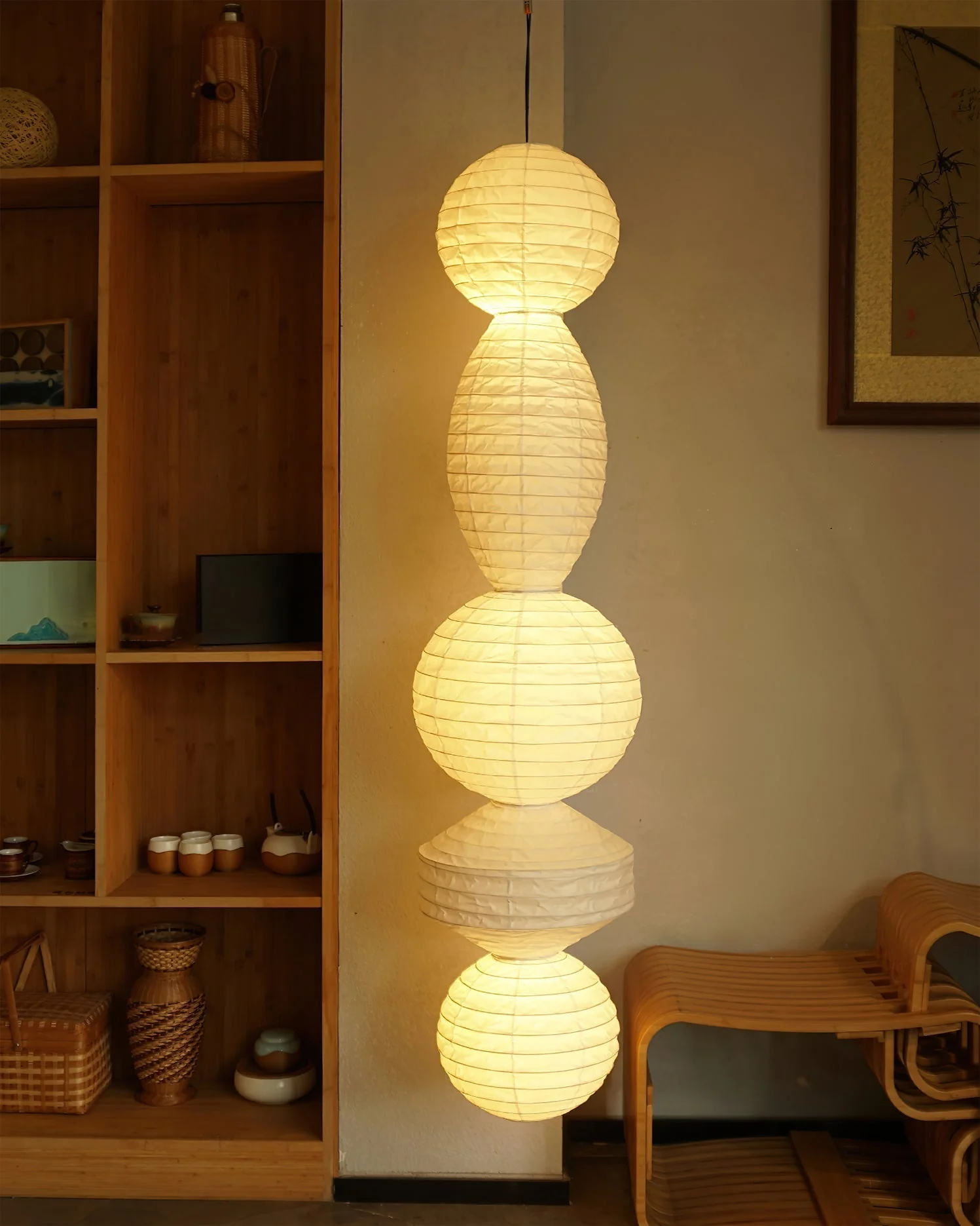Elthayra Natural Series Bamboo Lantern Pendant Lamp - Image 19