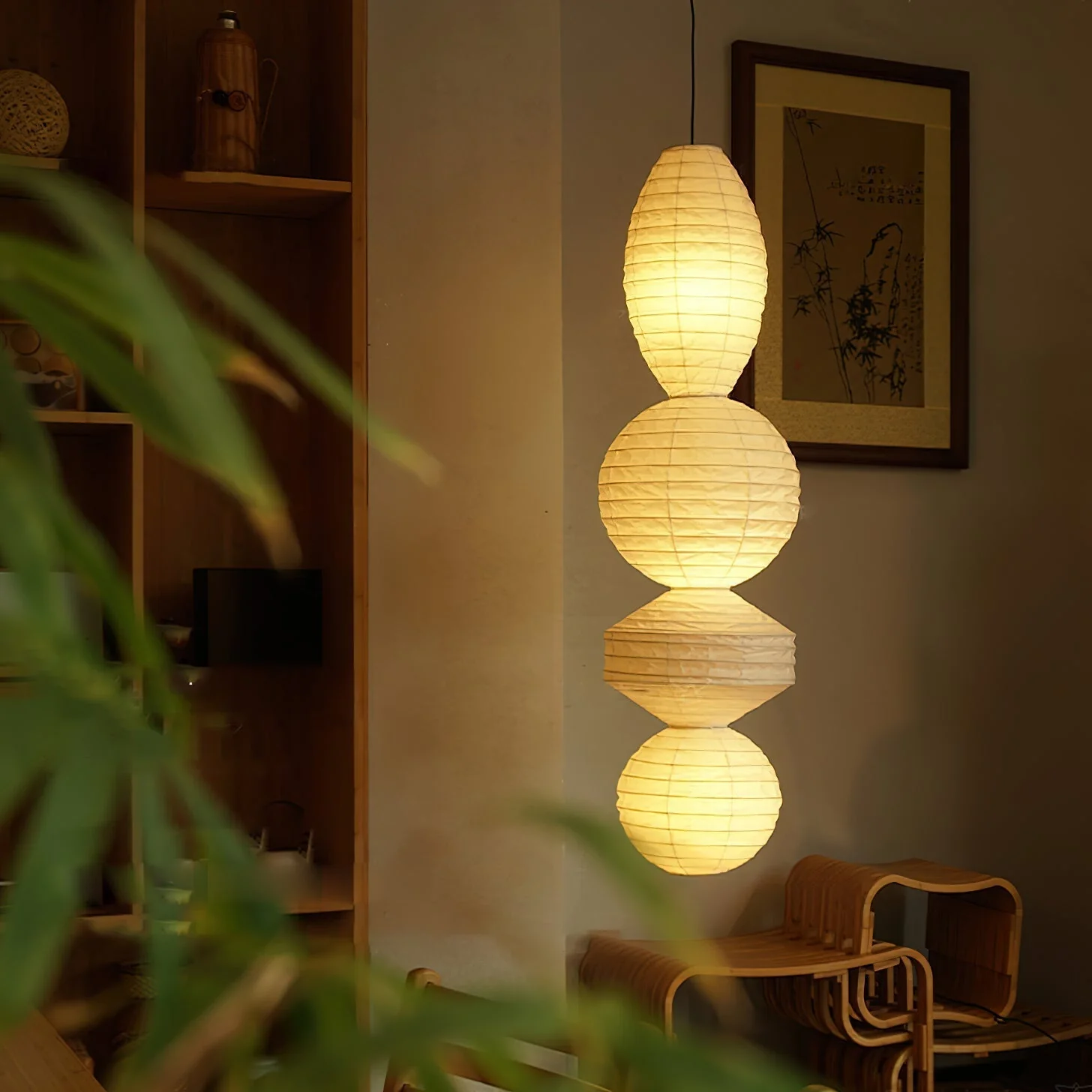 Elthayra Natural Series Bamboo Lantern Pendant Lamp - Image 26