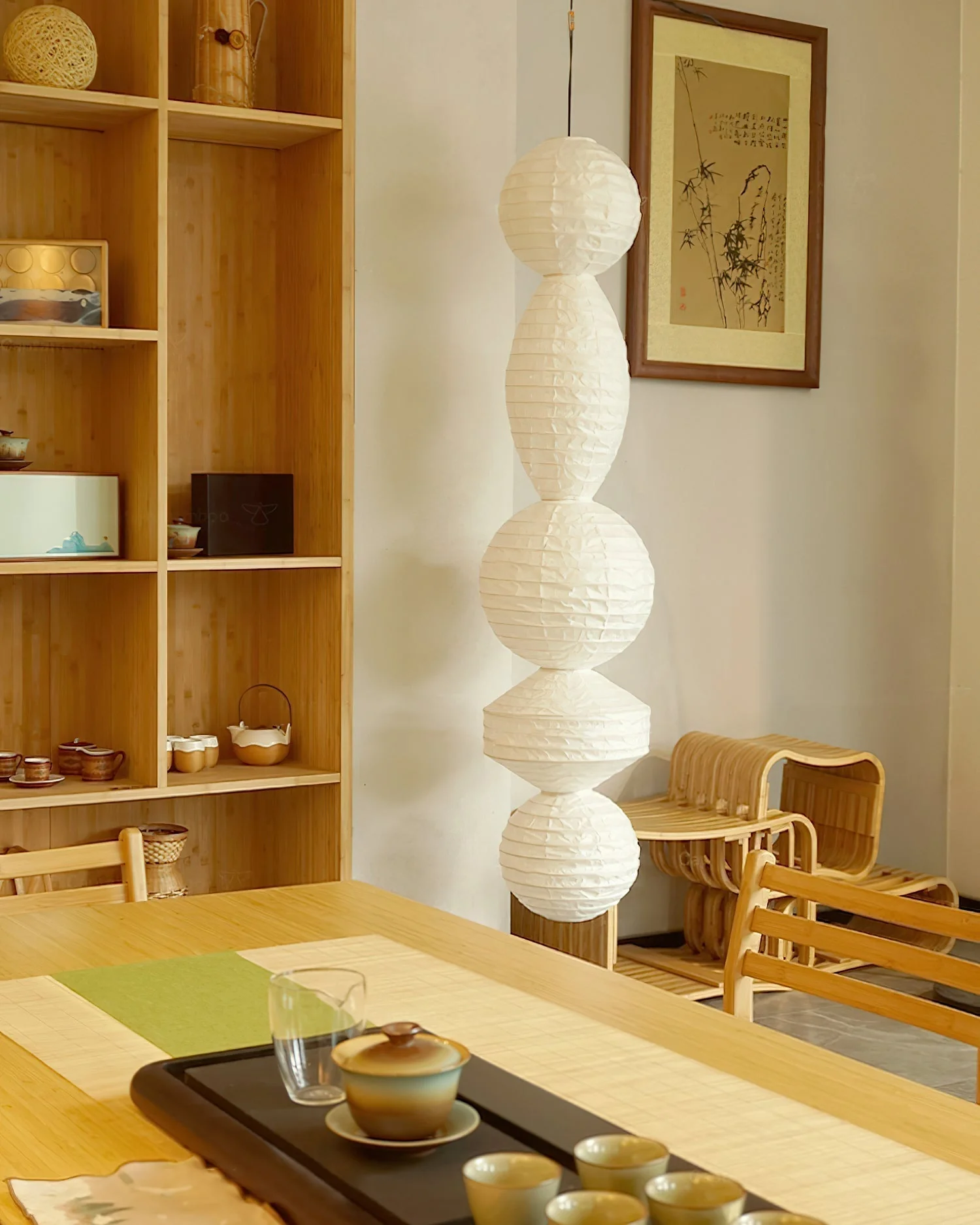 Elthayra Natural Series Bamboo Lantern Pendant Lamp - Image 6