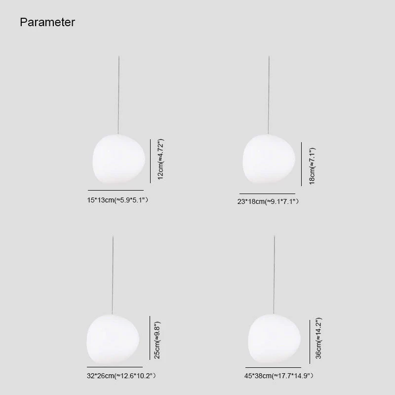 Elun Sleek Minimalist Floating Egg-shaped Glass Pendant Light - Image 4