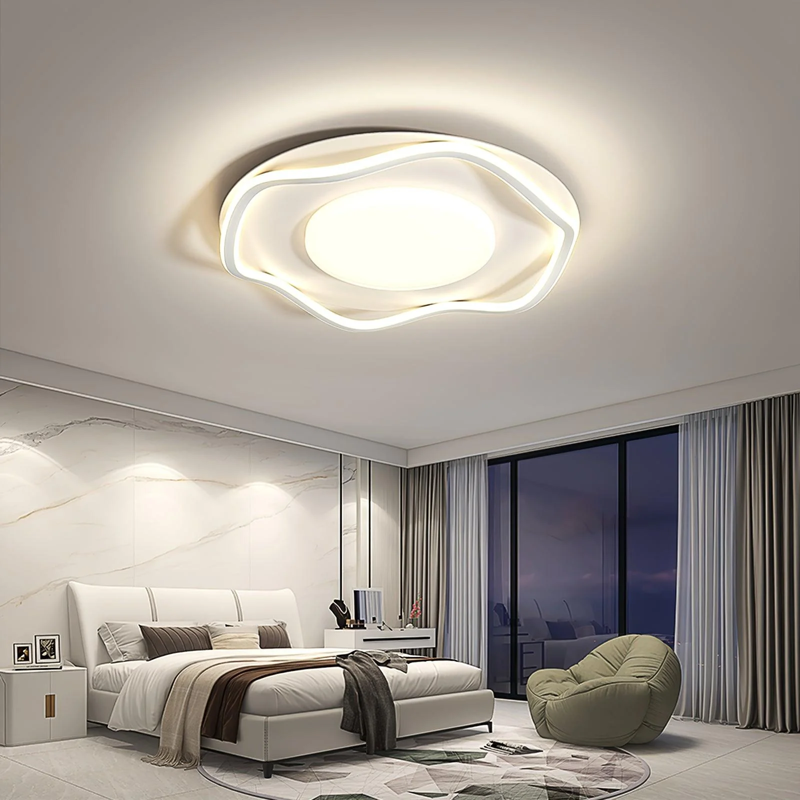 Elvenos Minimalist Cloud Shape Ceiling Lamp - Image 4