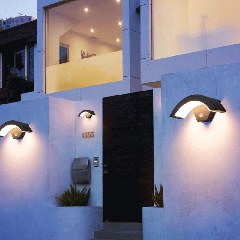 Elvon Nordic Arc Waterproof LED Outdoor Wall Lamp, Black - Image 6