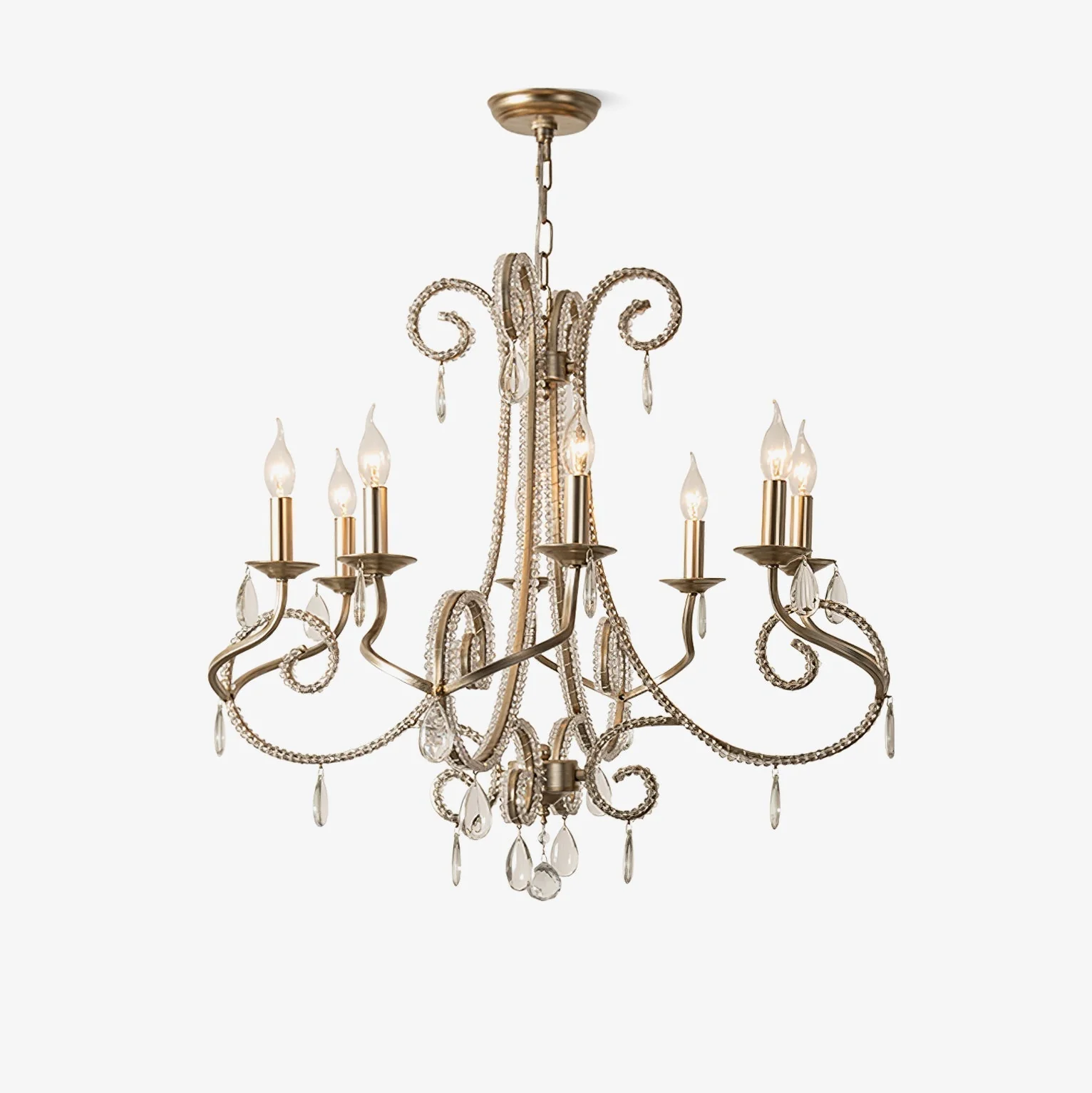 Elysara Crystal Candle Chandelier