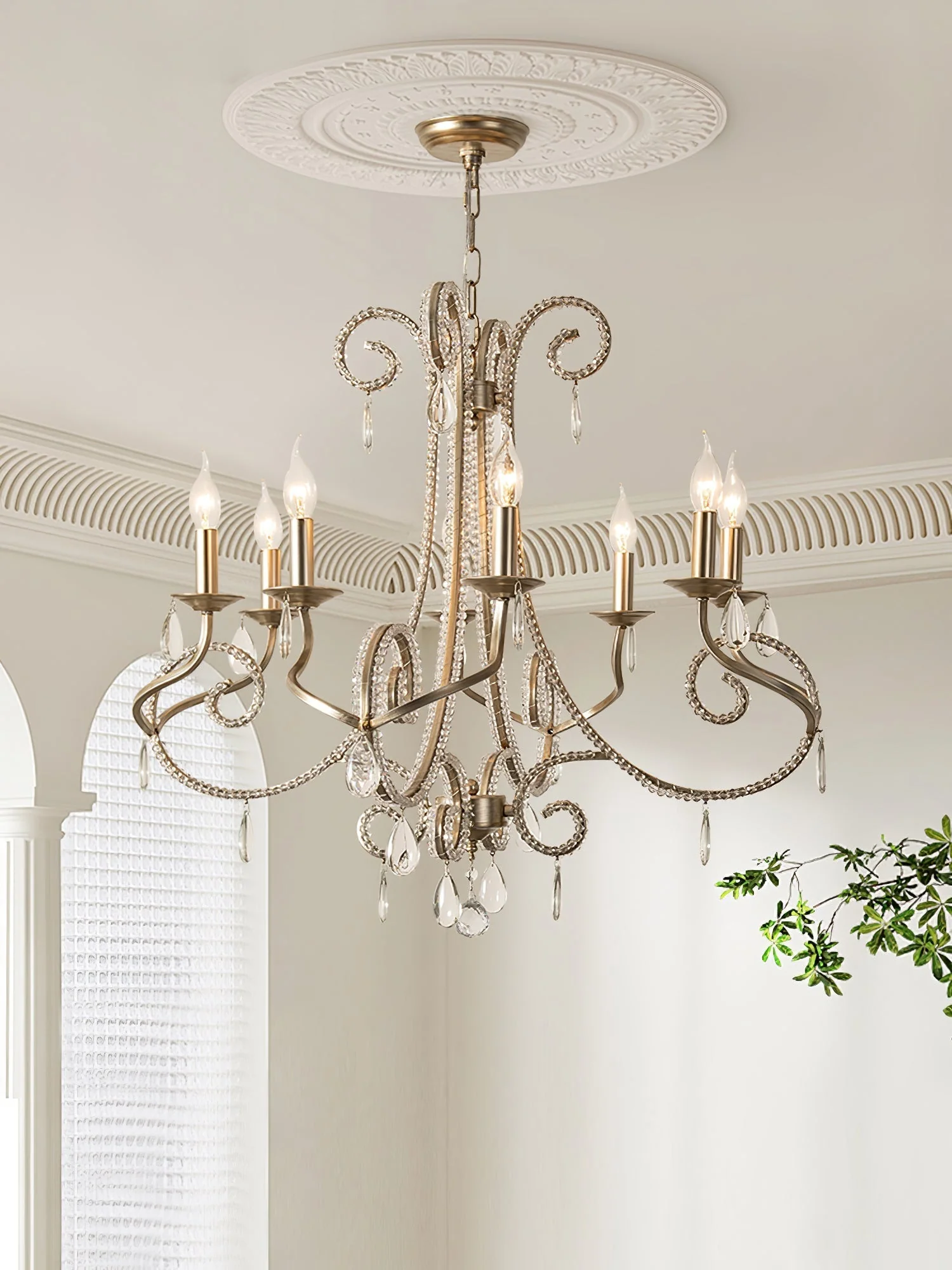Elysara Crystal Candle Chandelier - Image 4