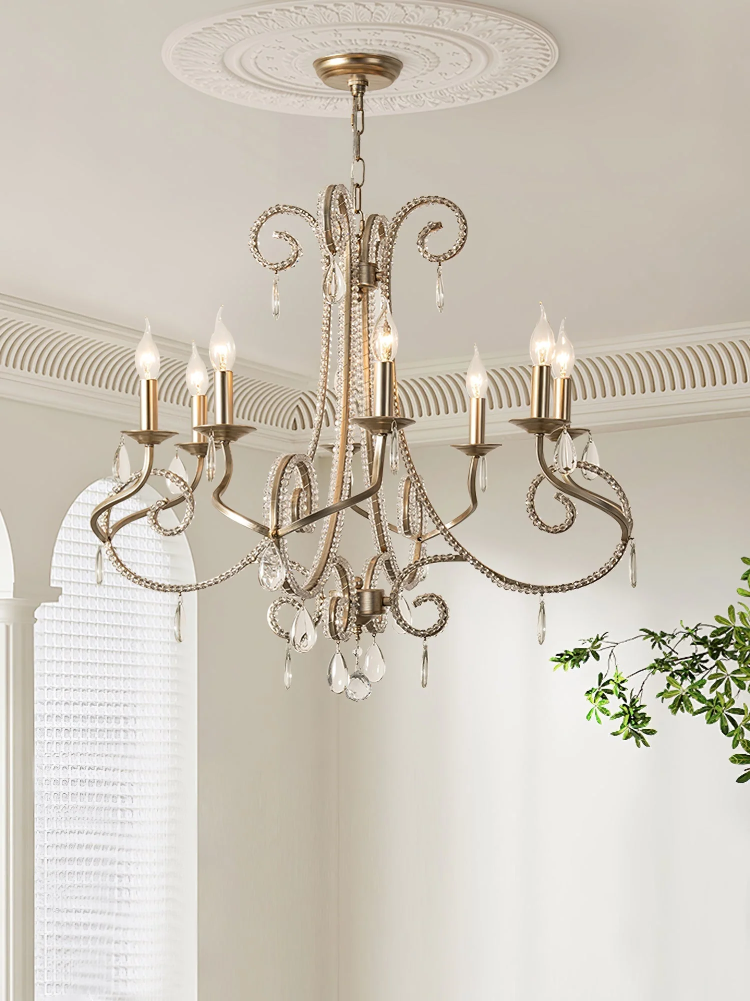 Elysara Crystal Candle Chandelier - Image 7