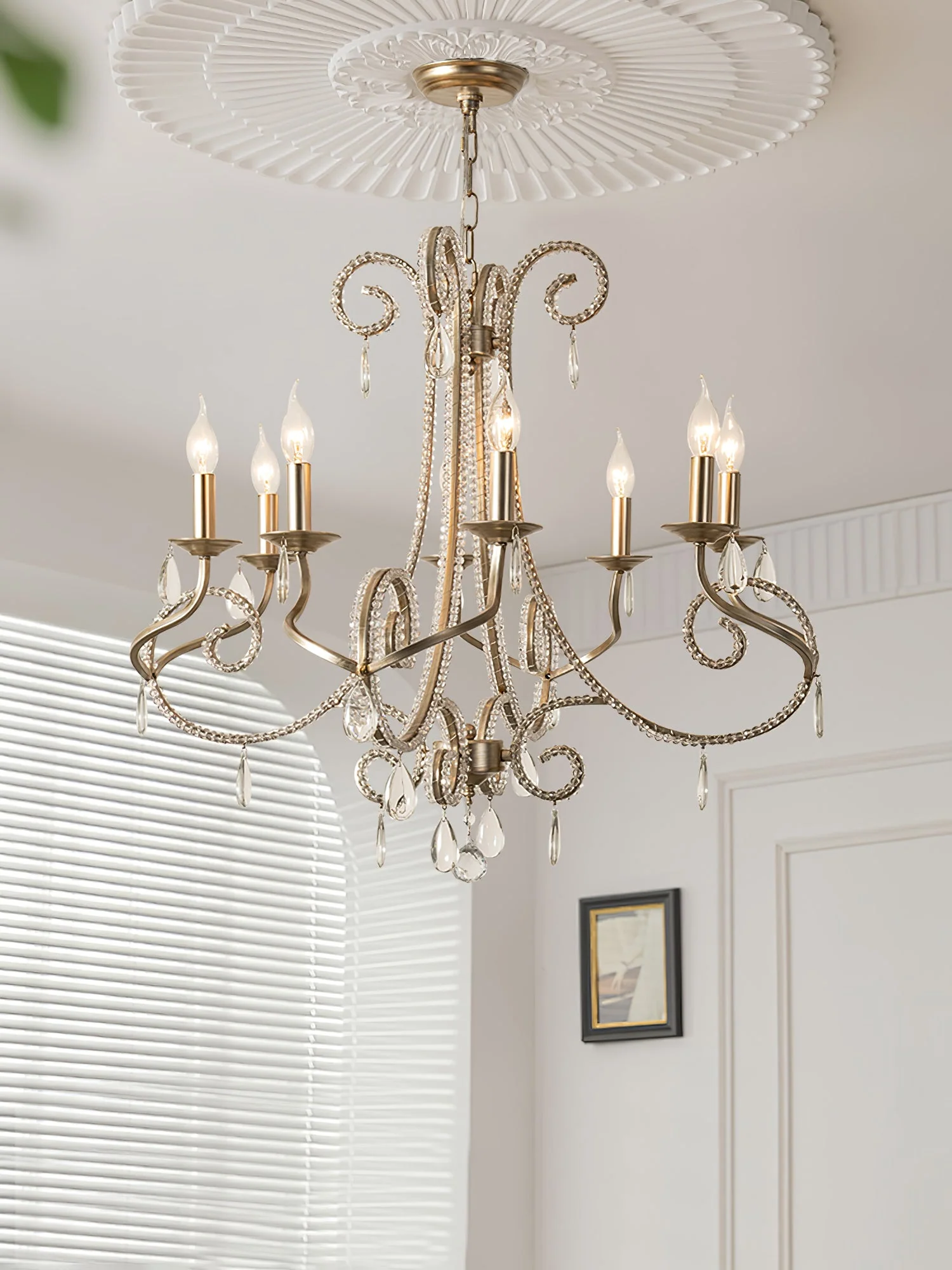 Elysara Crystal Candle Chandelier - Image 8