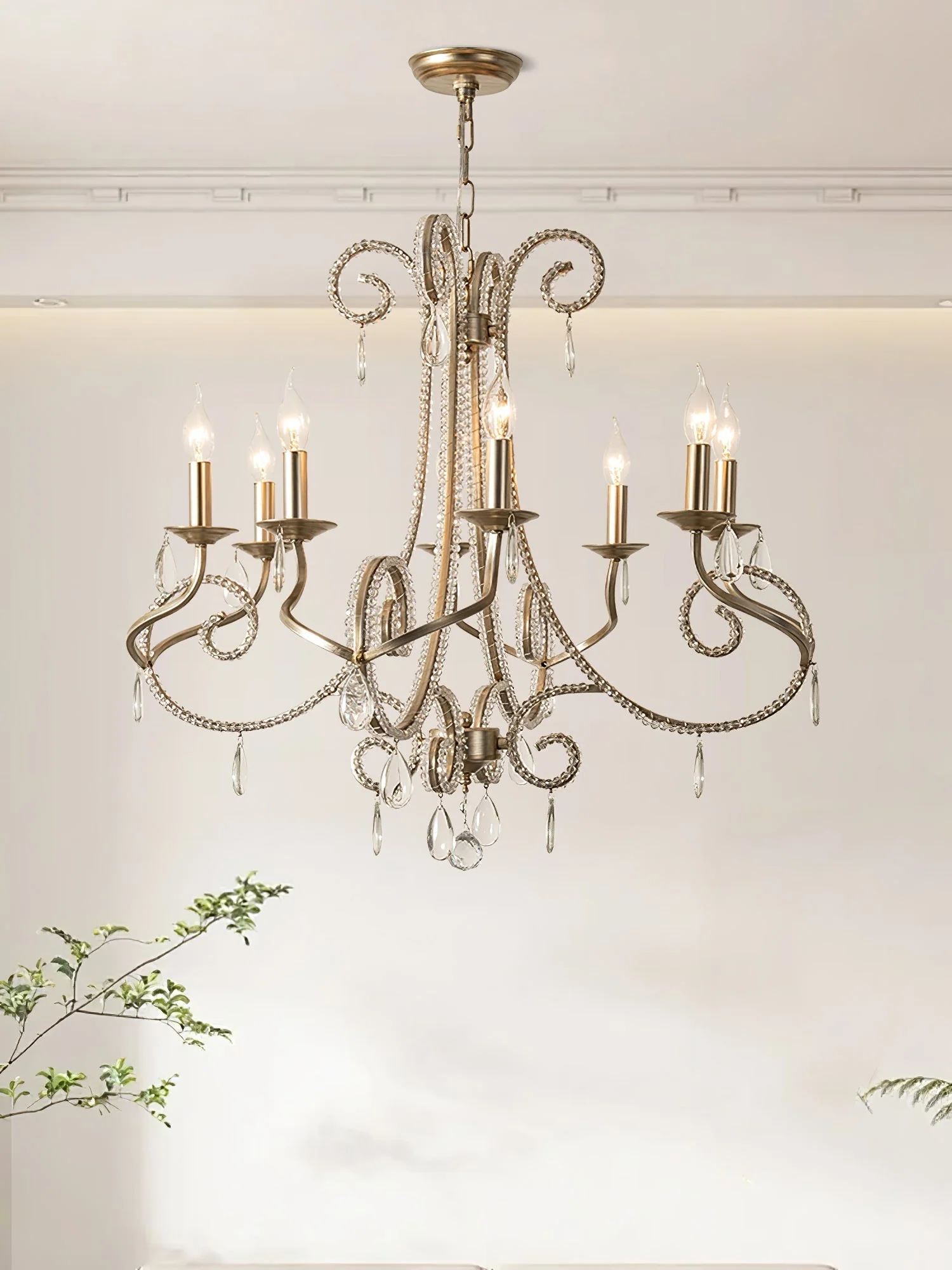 Elysara Crystal Candle Chandelier - Image 9