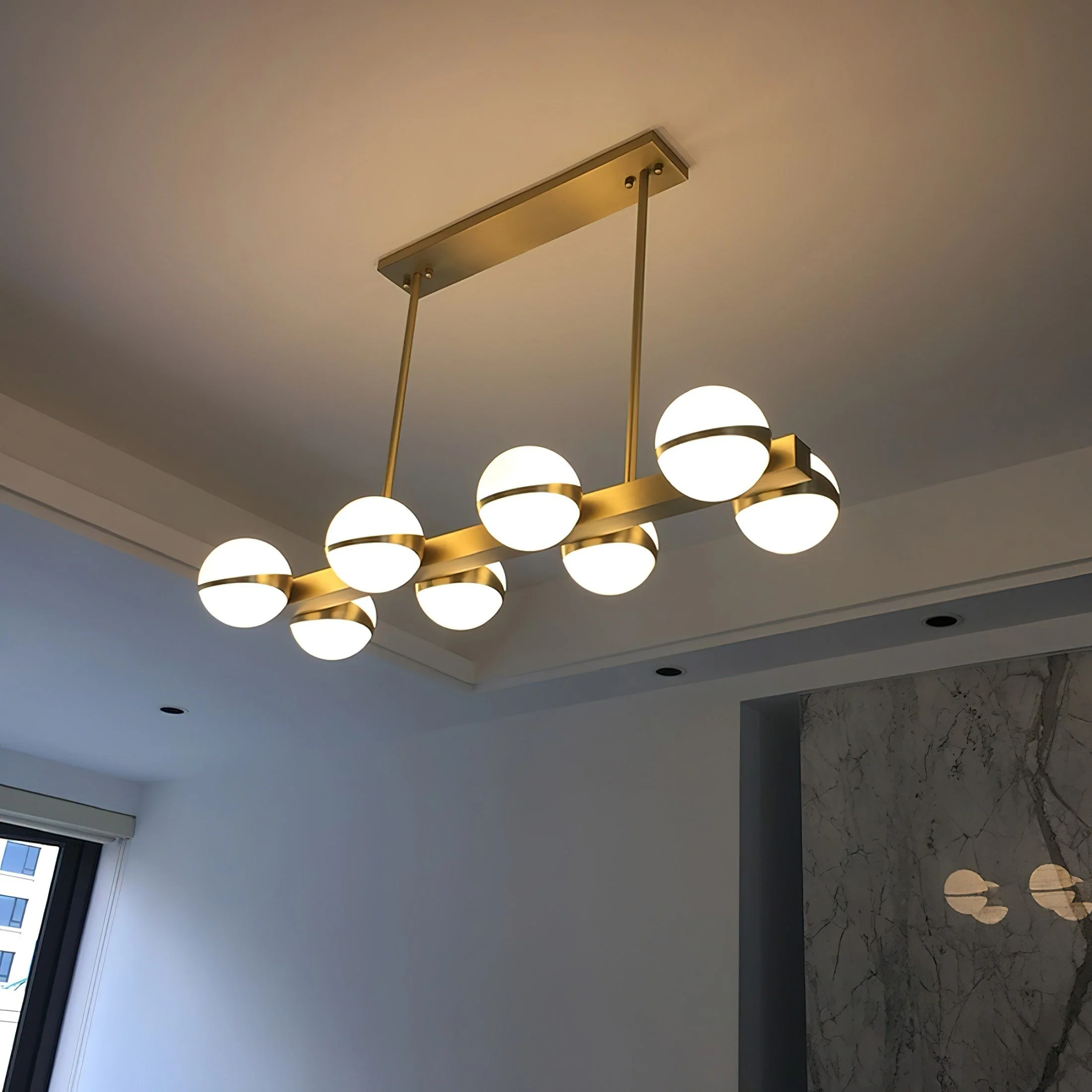 Elysian Contemporary Brass Chandelier - Image 18