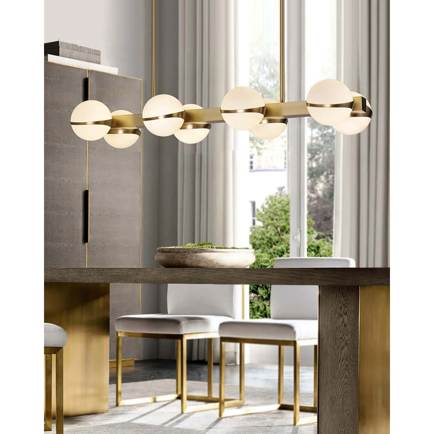 Elysian Contemporary Brass Chandelier - Image 30