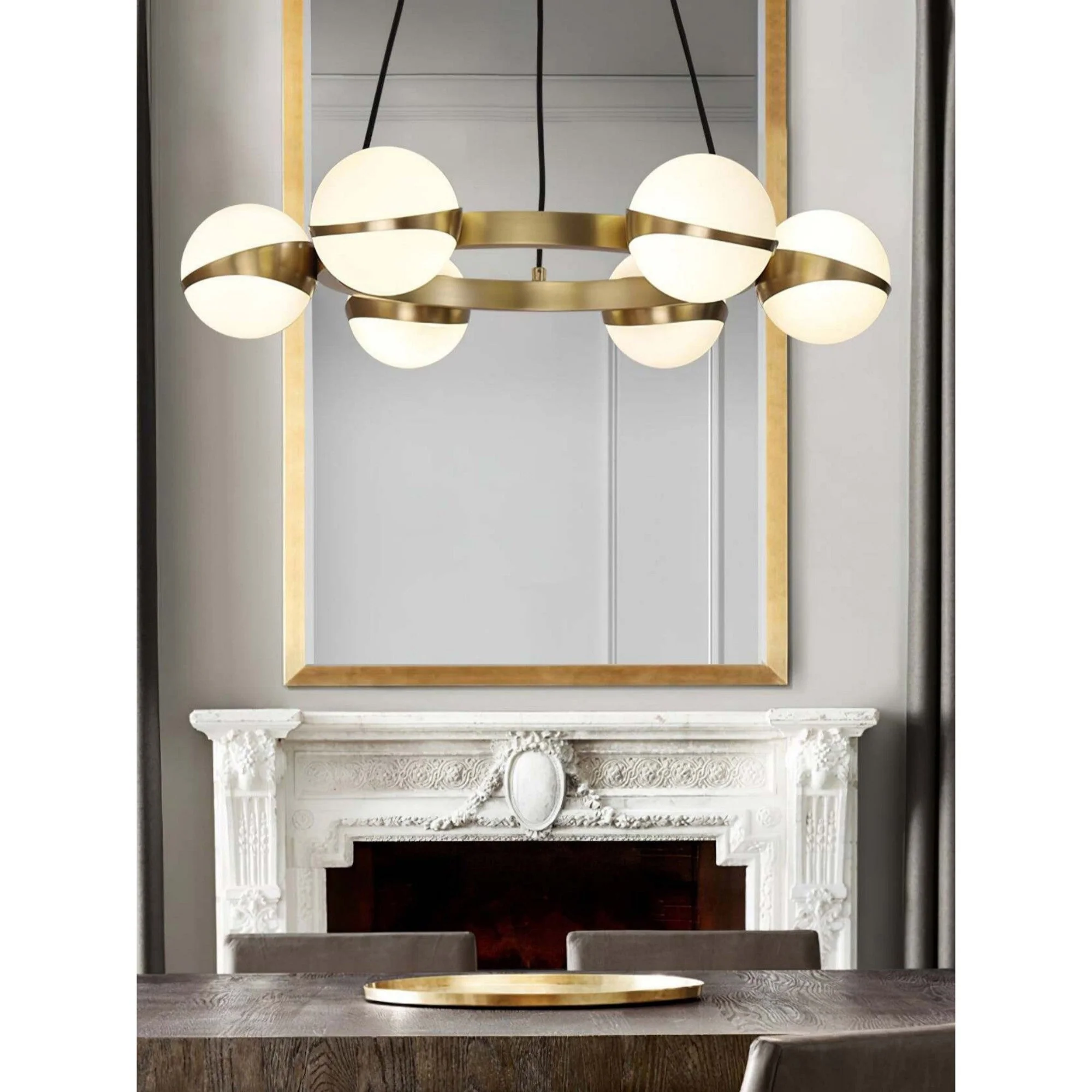 Elysian Contemporary Brass Chandelier - Image 32