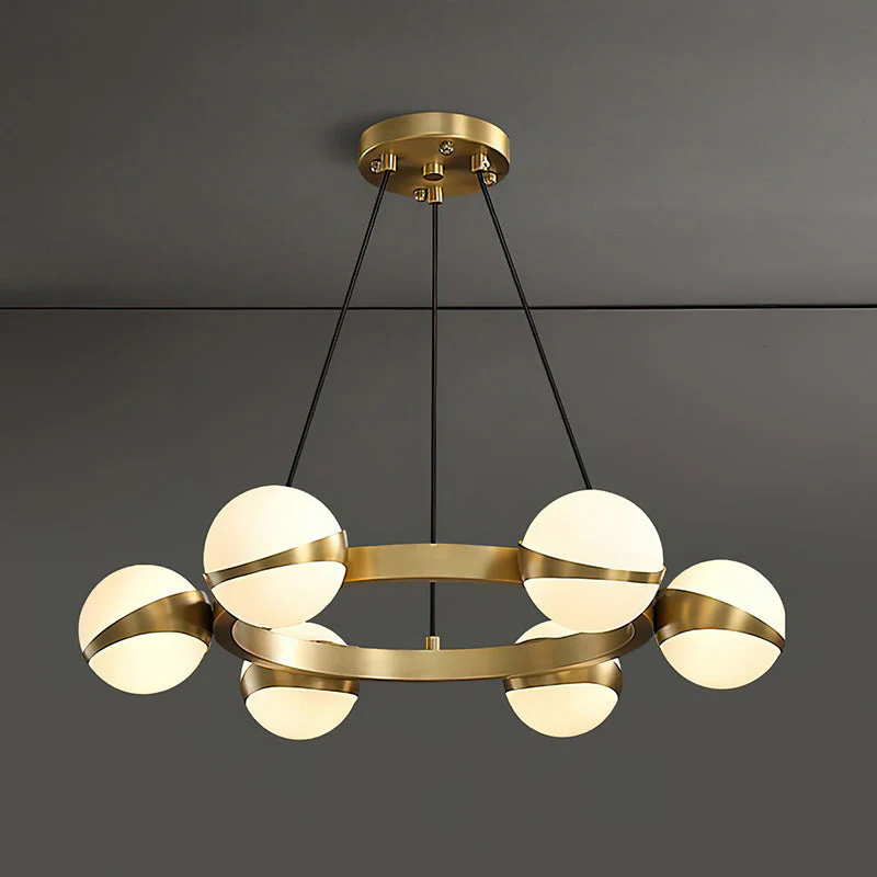 Elysian Contemporary Brass Chandelier - Image 47