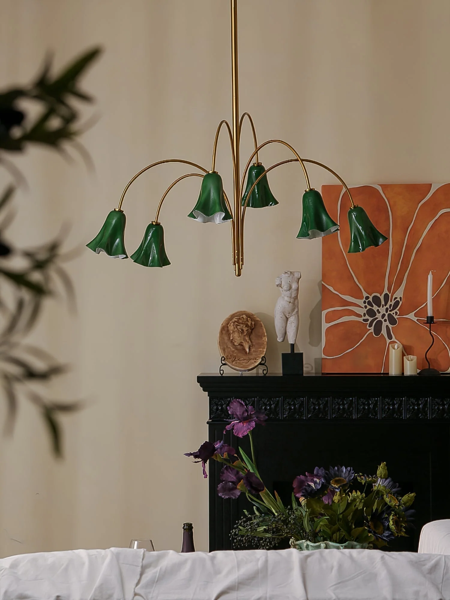 EmeraldBell Glass Pendant Chandelier - Image 10