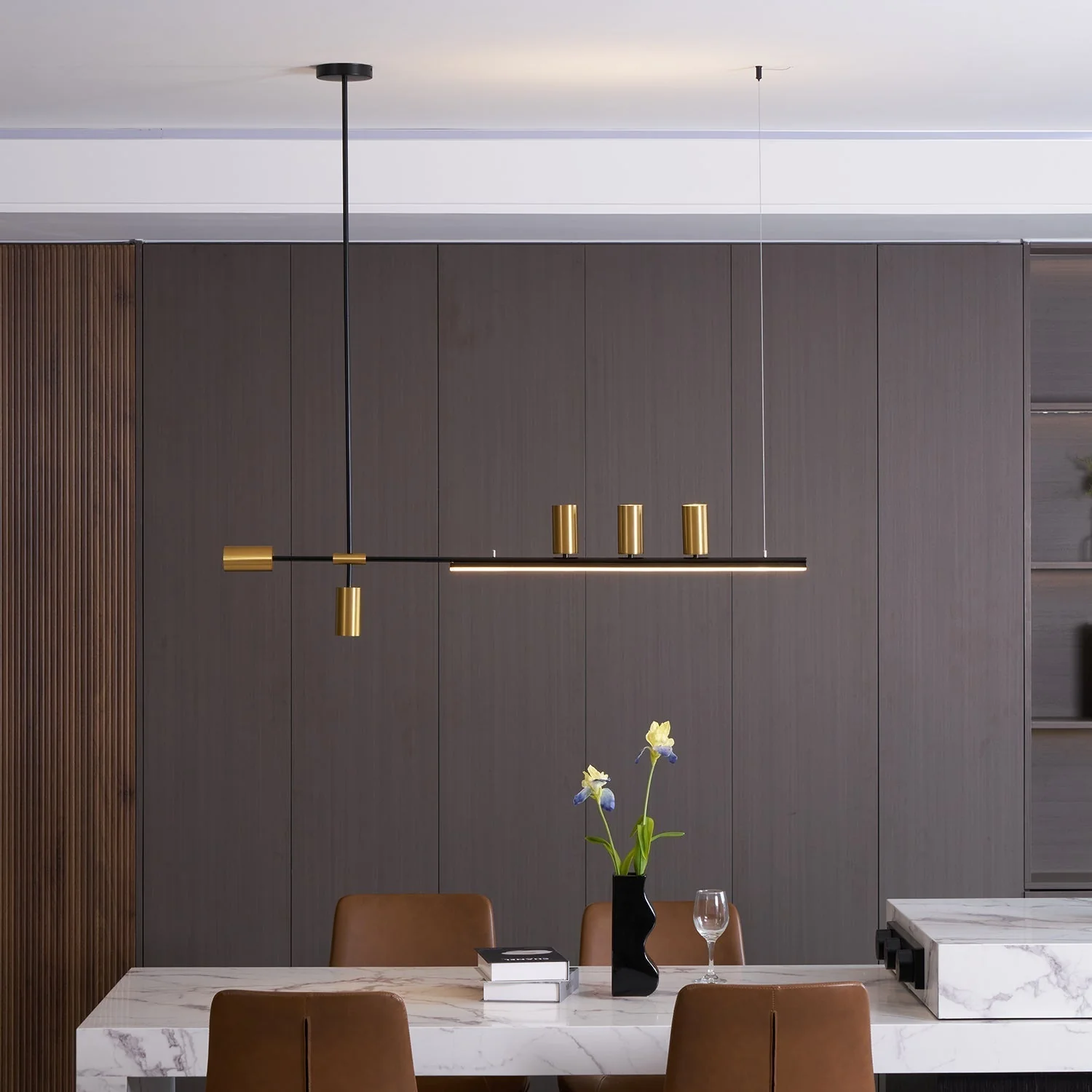 Emirel Modern Minimalist Linear Island Pendant Lamp - Image 4