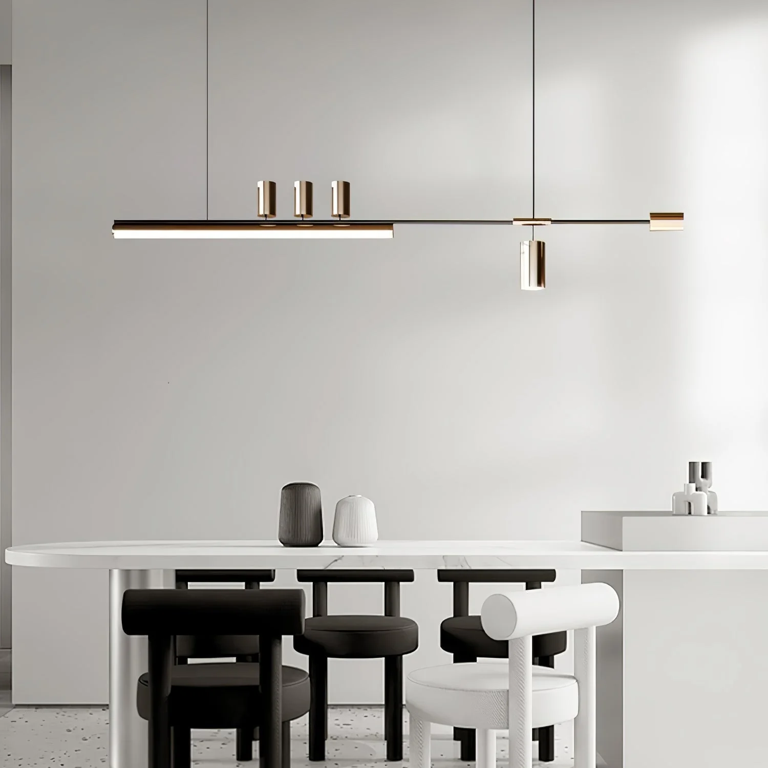 Emirel Modern Minimalist Linear Island Pendant Lamp - Image 5