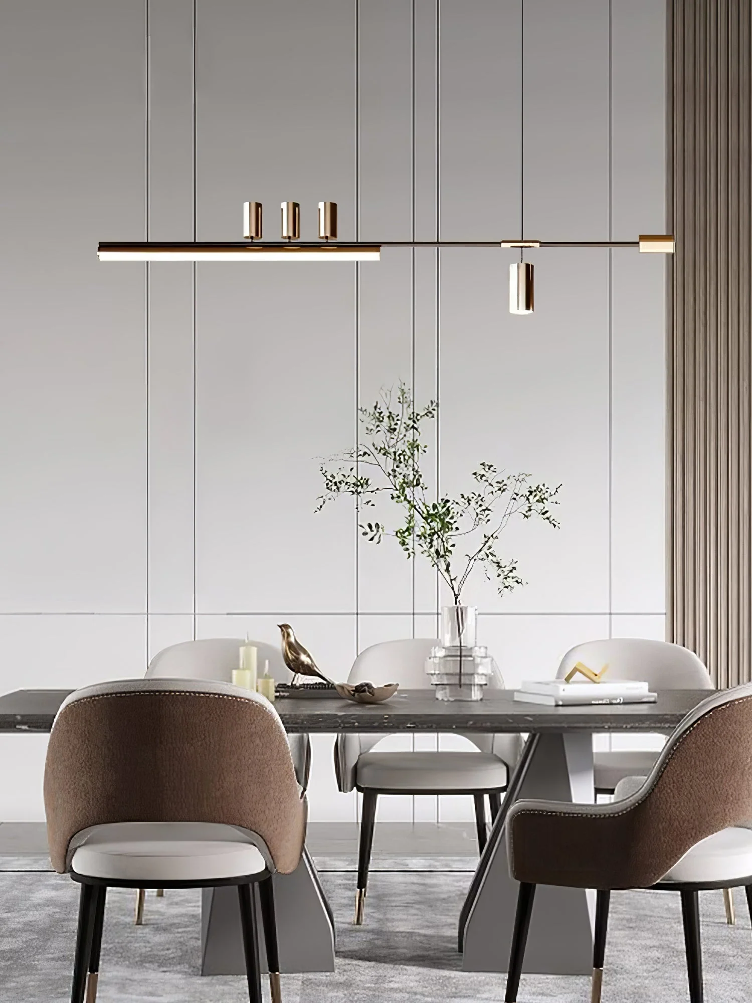 Emirel Modern Minimalist Linear Island Pendant Lamp - Image 9