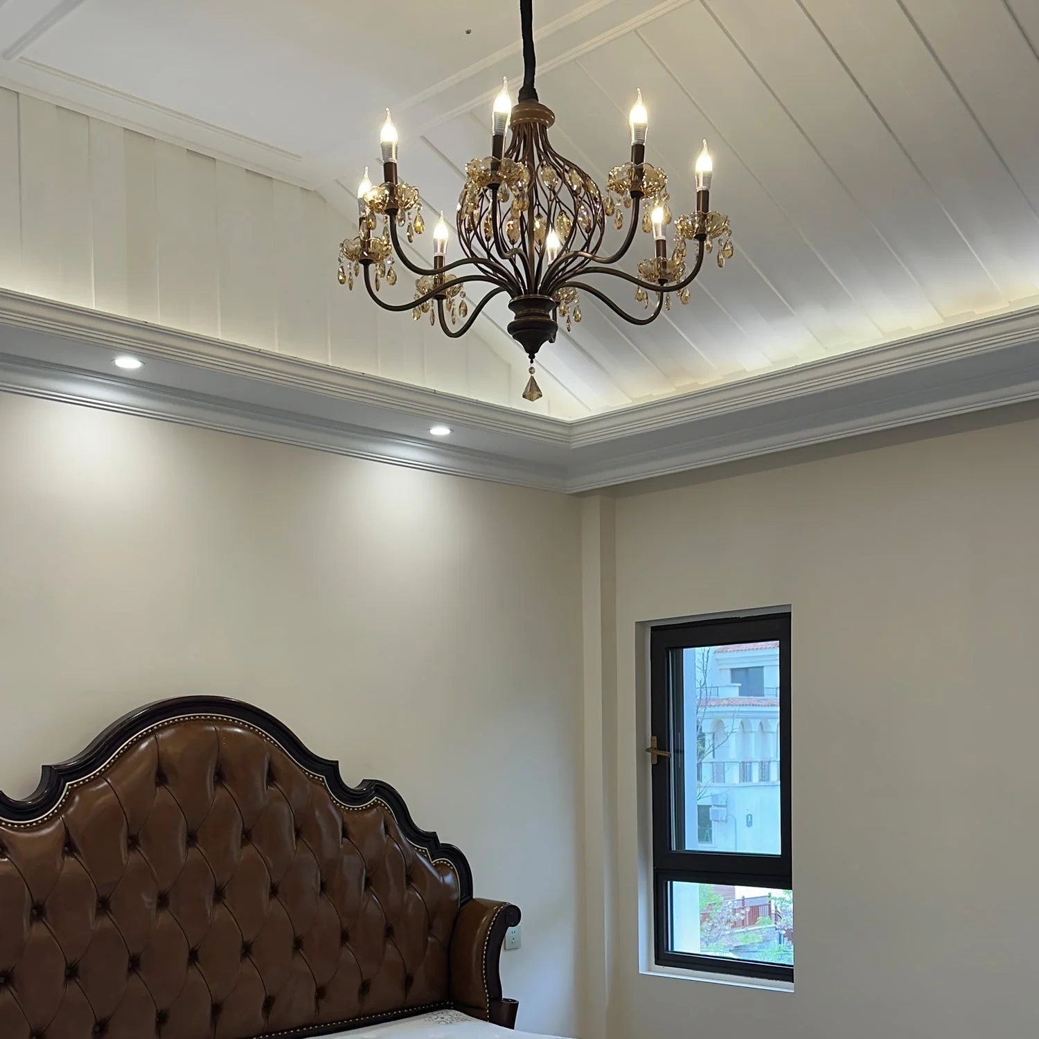Enorel Vintage Bronze Crystal Chandelier - Image 10