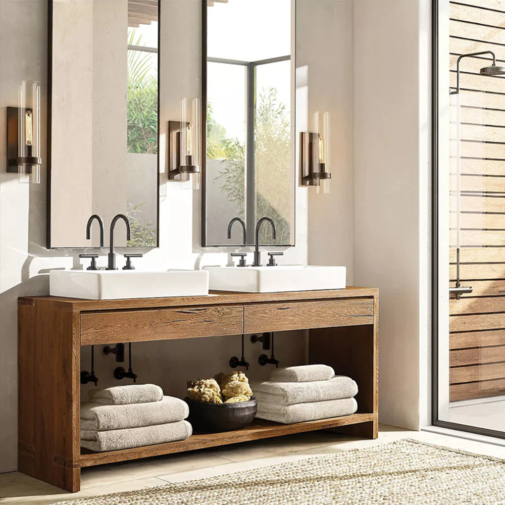Enya Glass Cylinder Modern Wall Light - Image 3