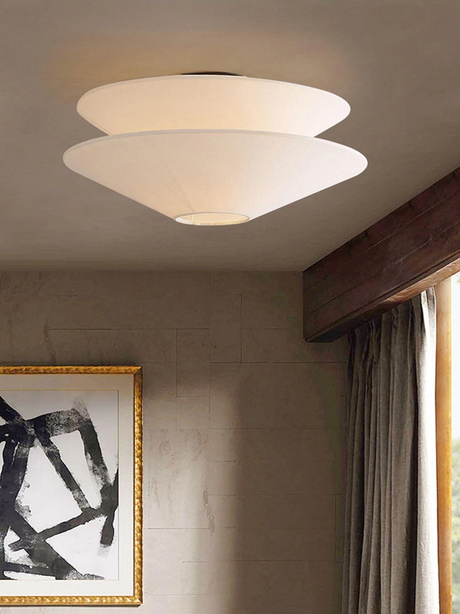 Eon Nordic Art Fabric Flushmount Ceiling Light - Image 30