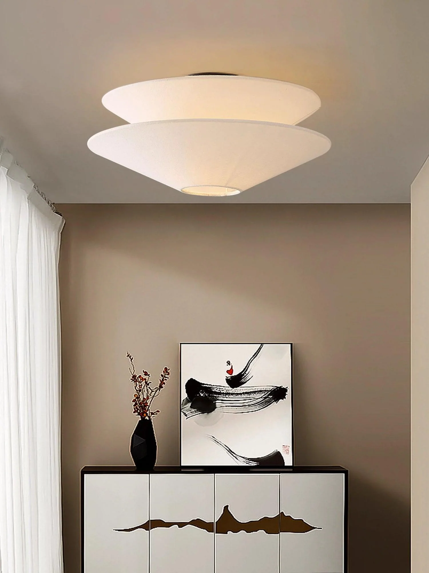 Eon Nordic Art Fabric Flushmount Ceiling Light - Image 32