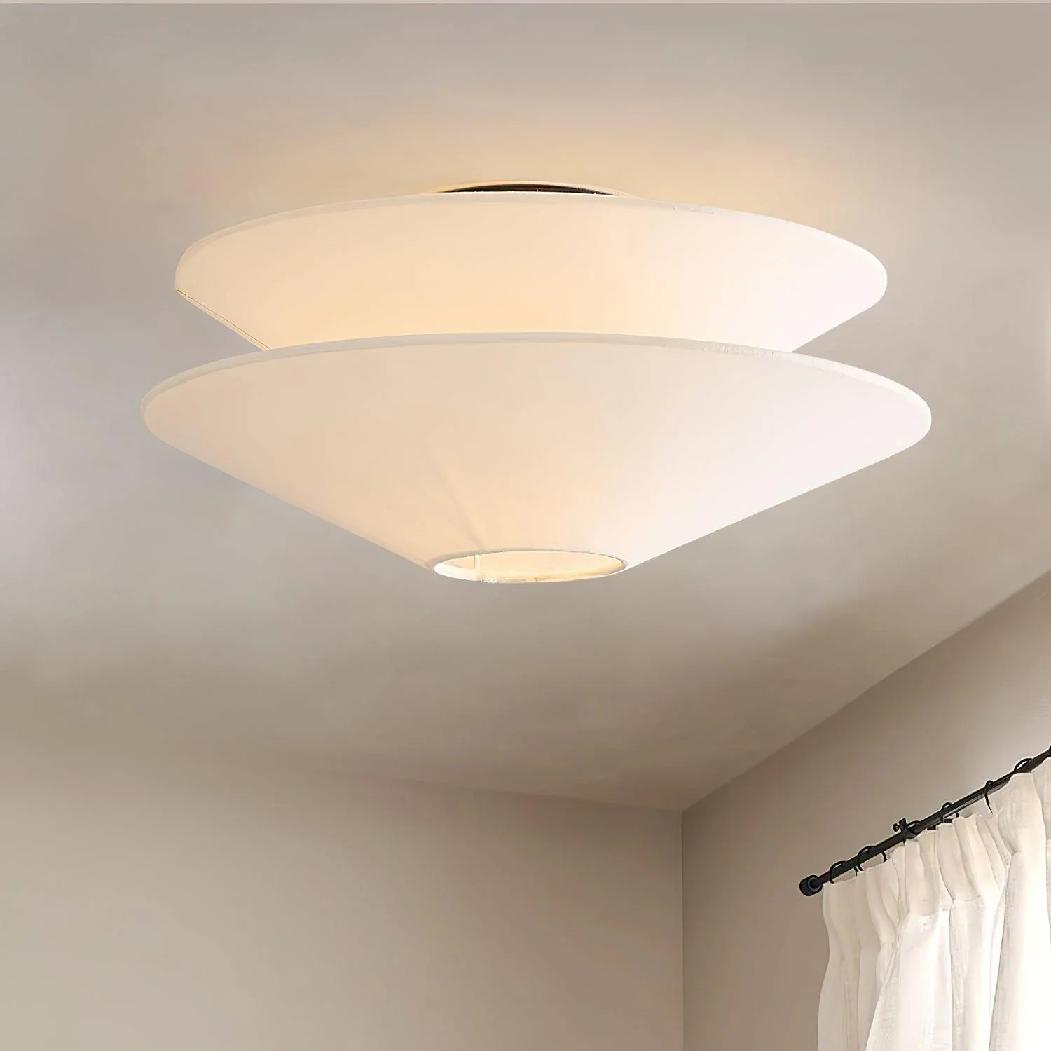 Eon Nordic Art Fabric Flushmount Ceiling Light - Image 4
