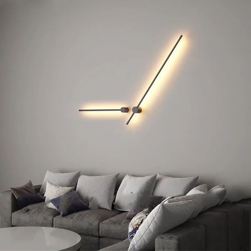 Eonix Minimalist Rotatable Linear Indoor Wall Lamp, Black - Image 10