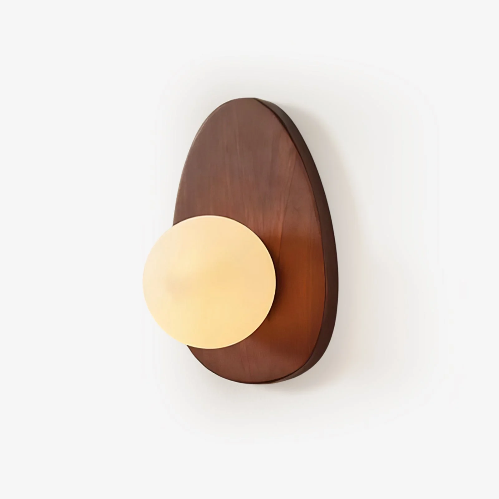 Ephael Premium Nordic Art Walnut Glass Wall Lamp