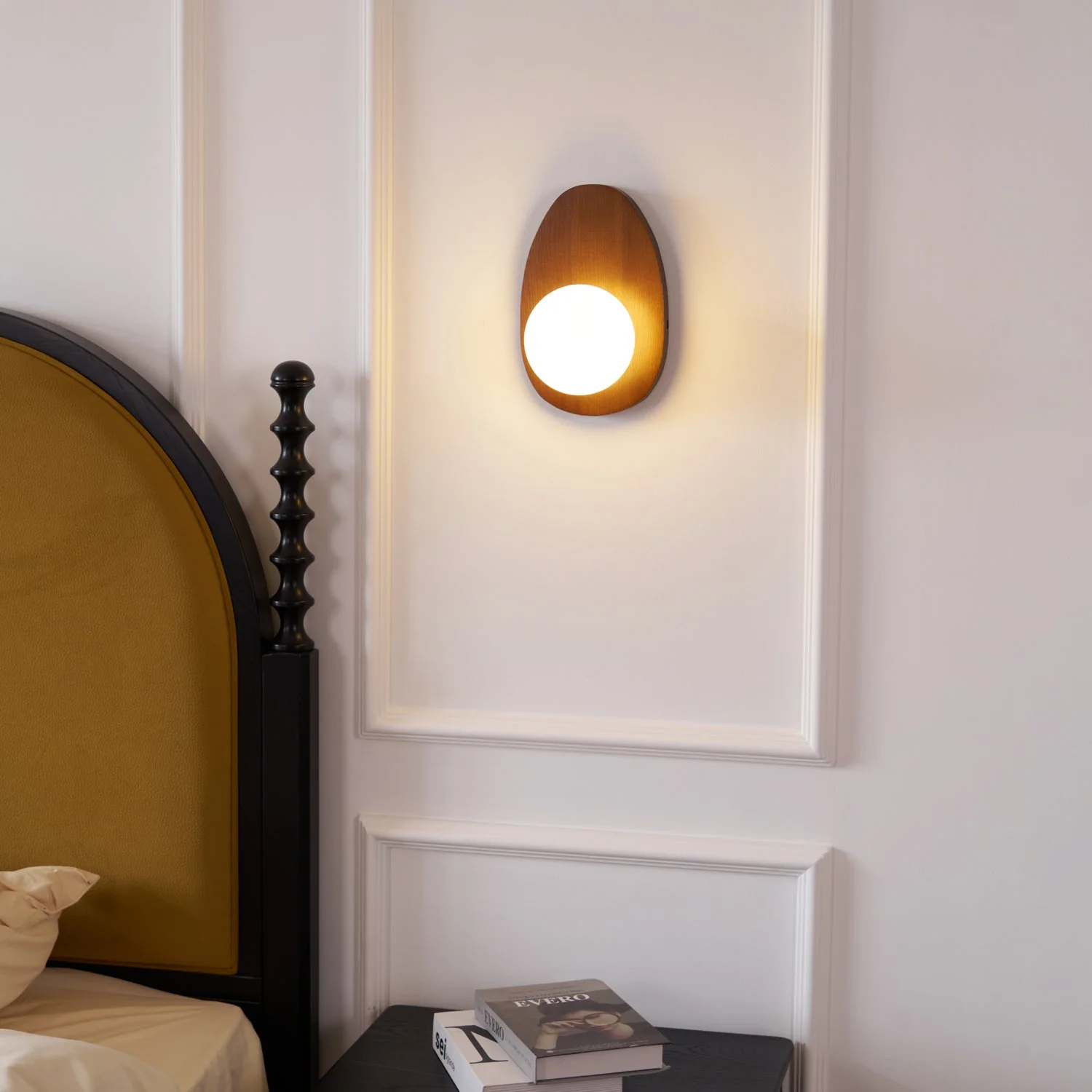 Ephael Premium Nordic Art Walnut Glass Wall Lamp - Image 20