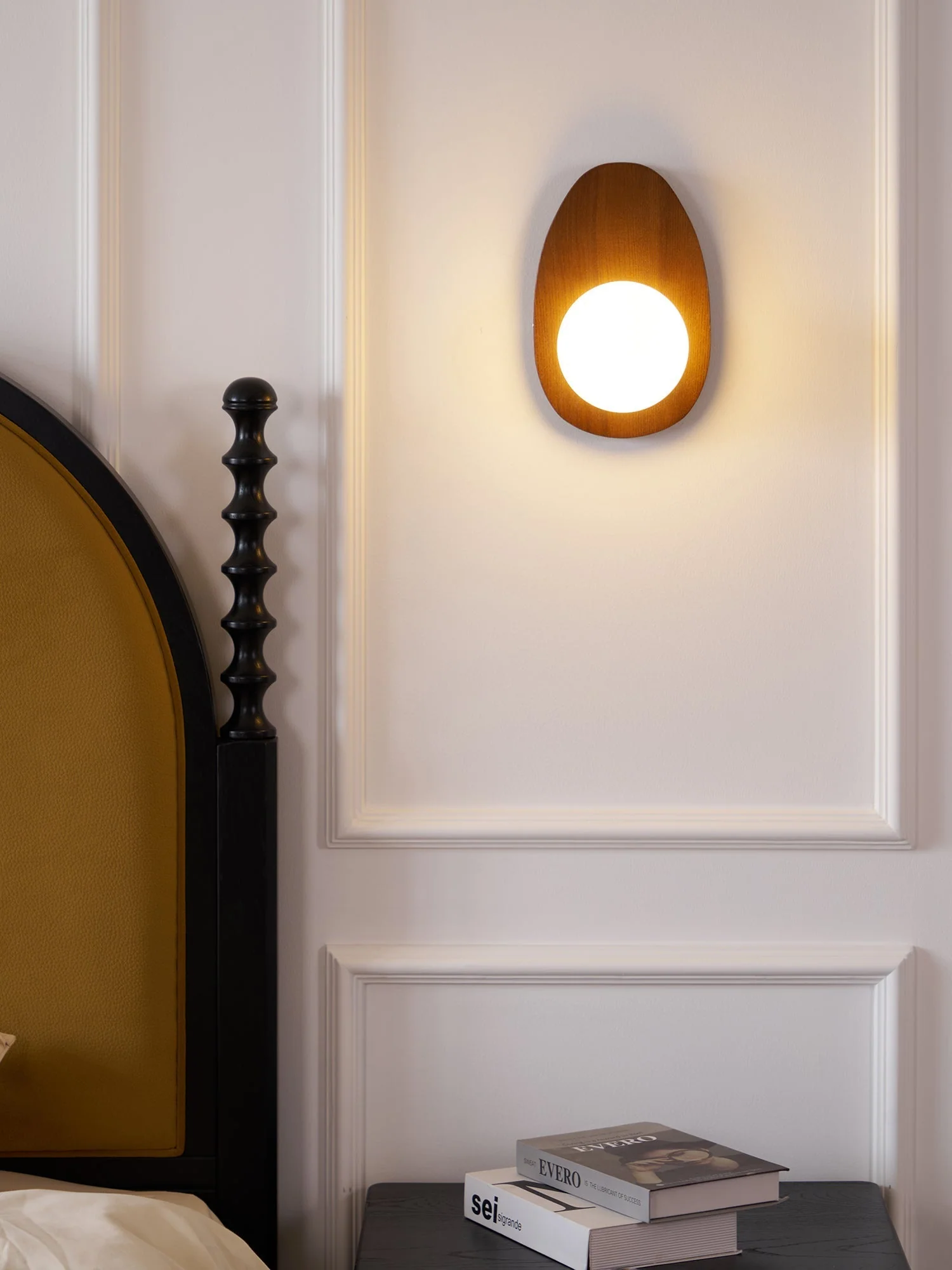 Ephael Premium Nordic Art Walnut Glass Wall Lamp - Image 21