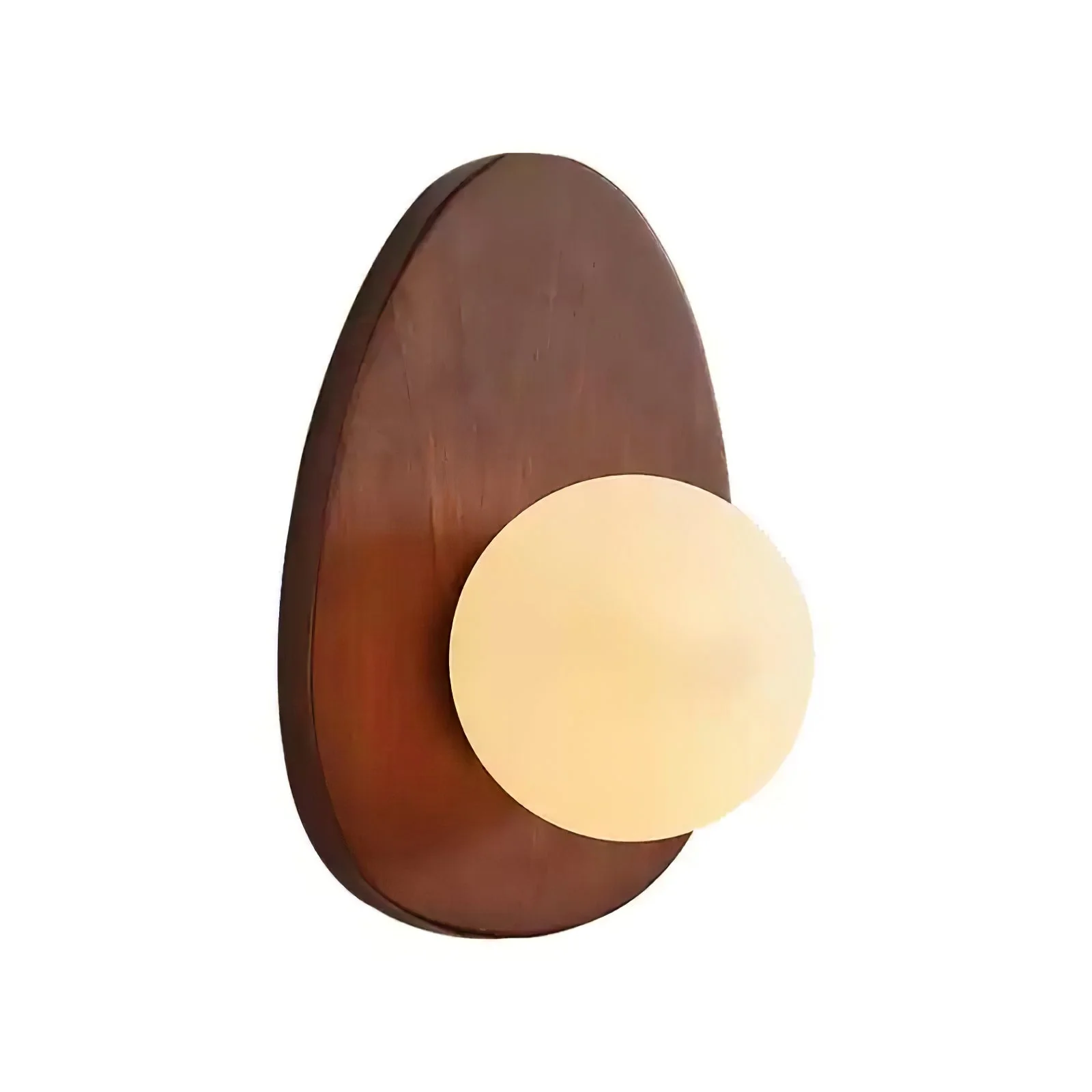 Ephael Premium Nordic Art Walnut Glass Wall Lamp - Image 8