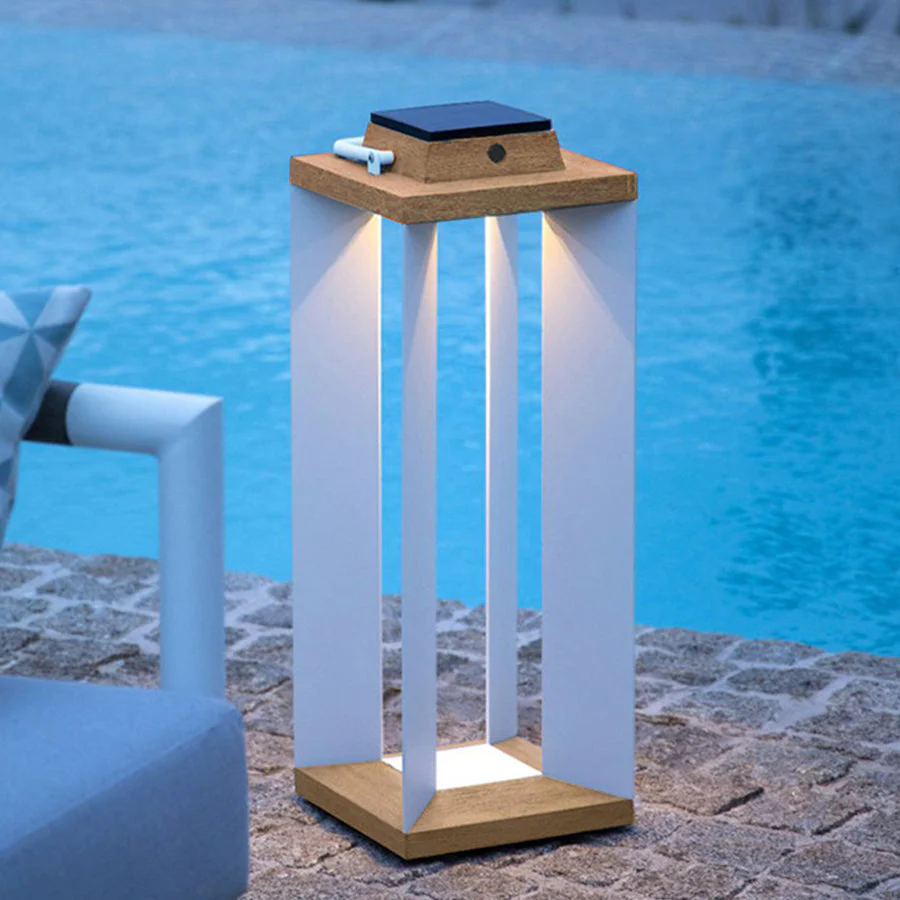 Ernestin Solar Modern Steel Outdoor Floor Lamp - Image 3