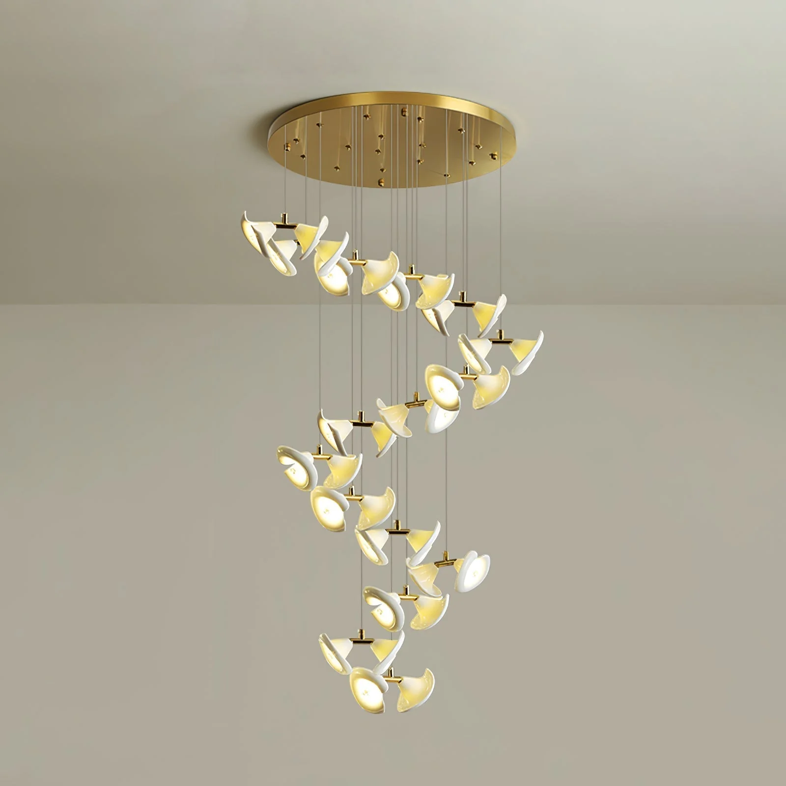 Ernoreth Art Deco Ceramic Chandelier - Image 35