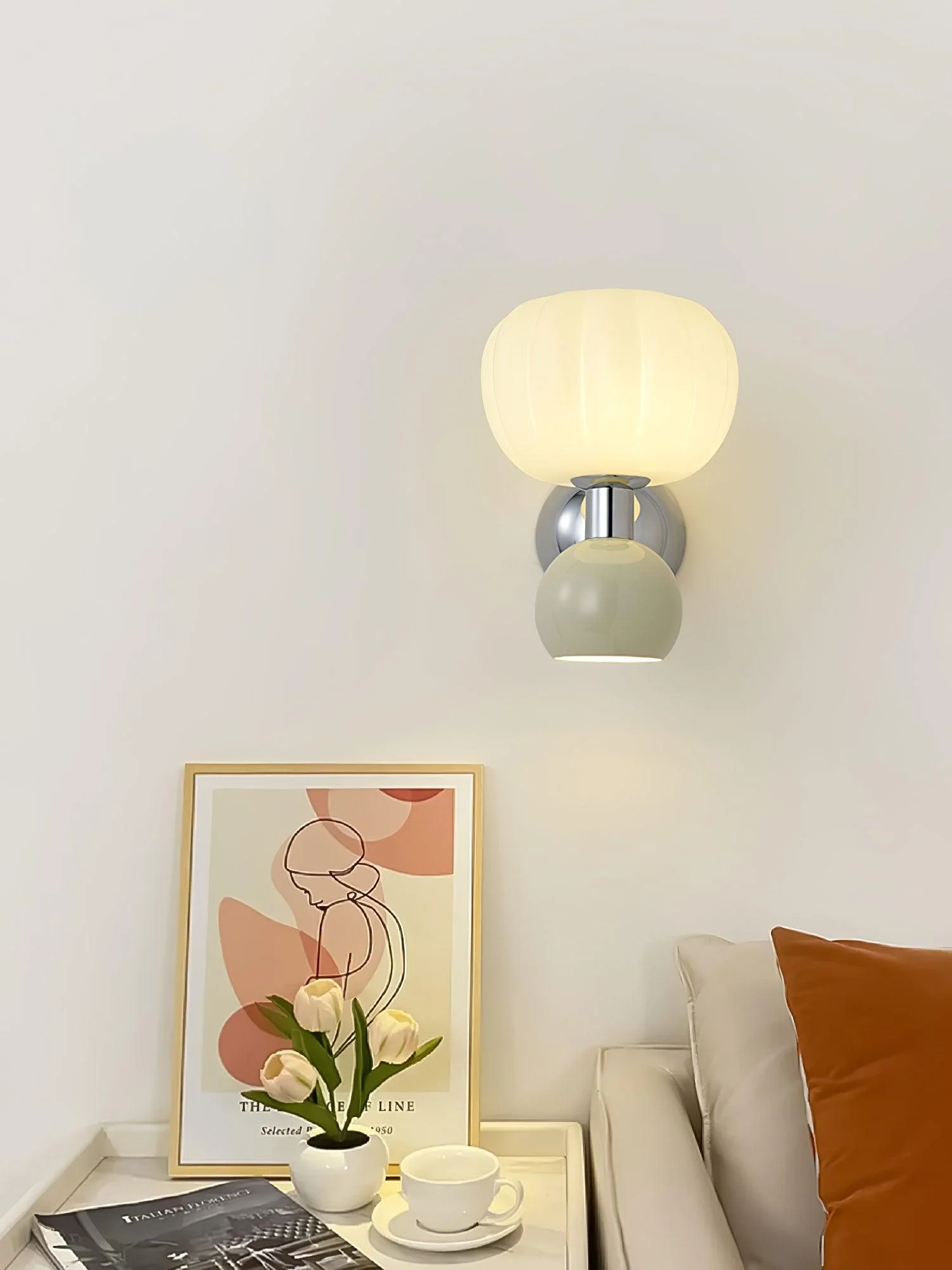 Erraeiel Nordic Art Cream Plastic Sconce Wall lamp - Image 23