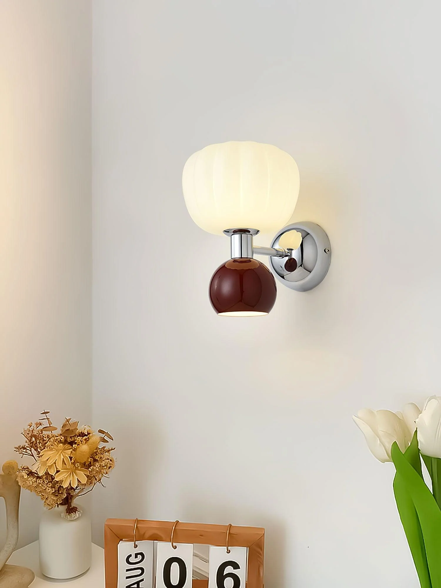 Erraeiel Nordic Art Cream Plastic Sconce Wall lamp - Image 30