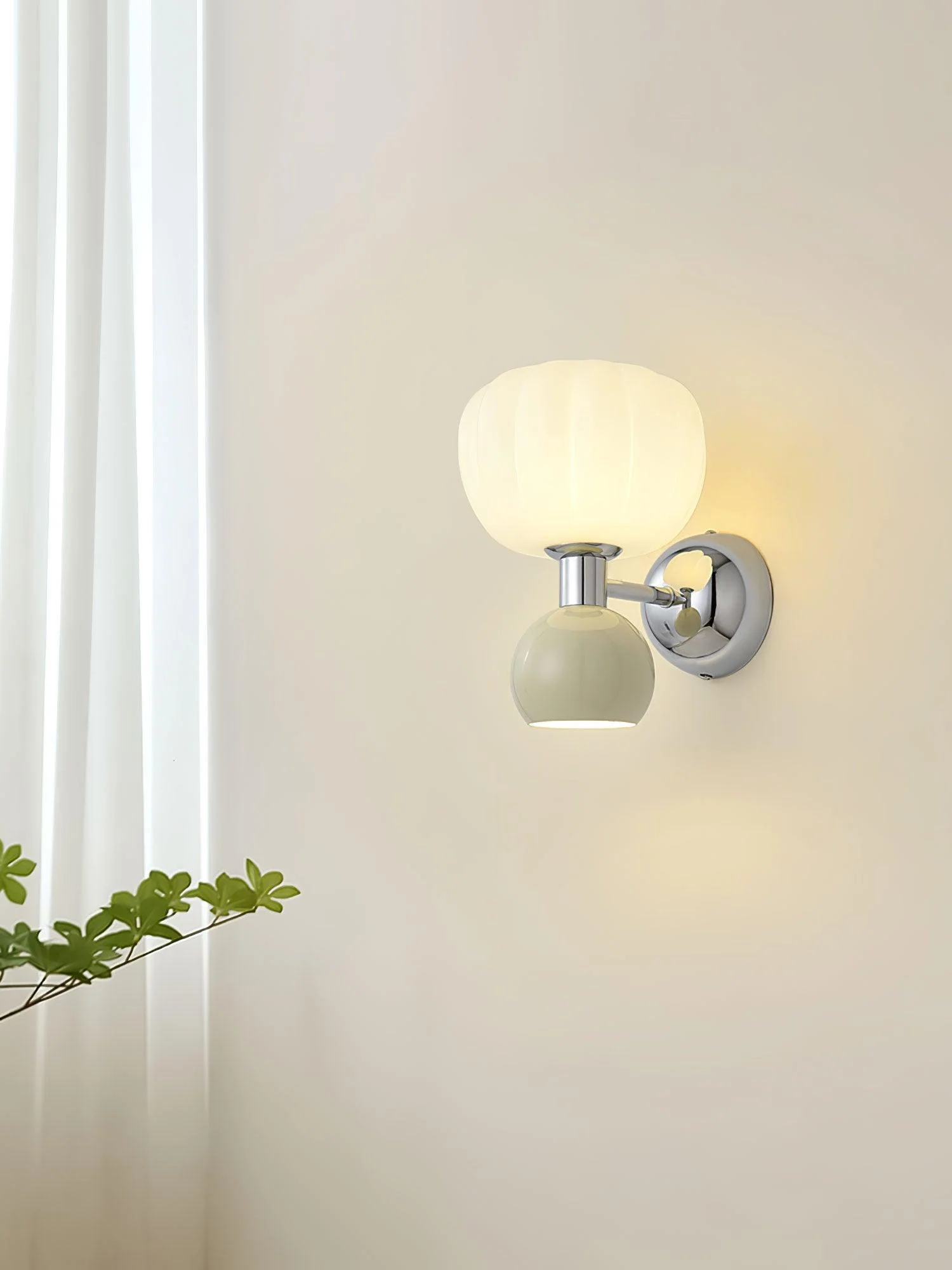 Erraeiel Nordic Art Cream Plastic Sconce Wall lamp - Image 5