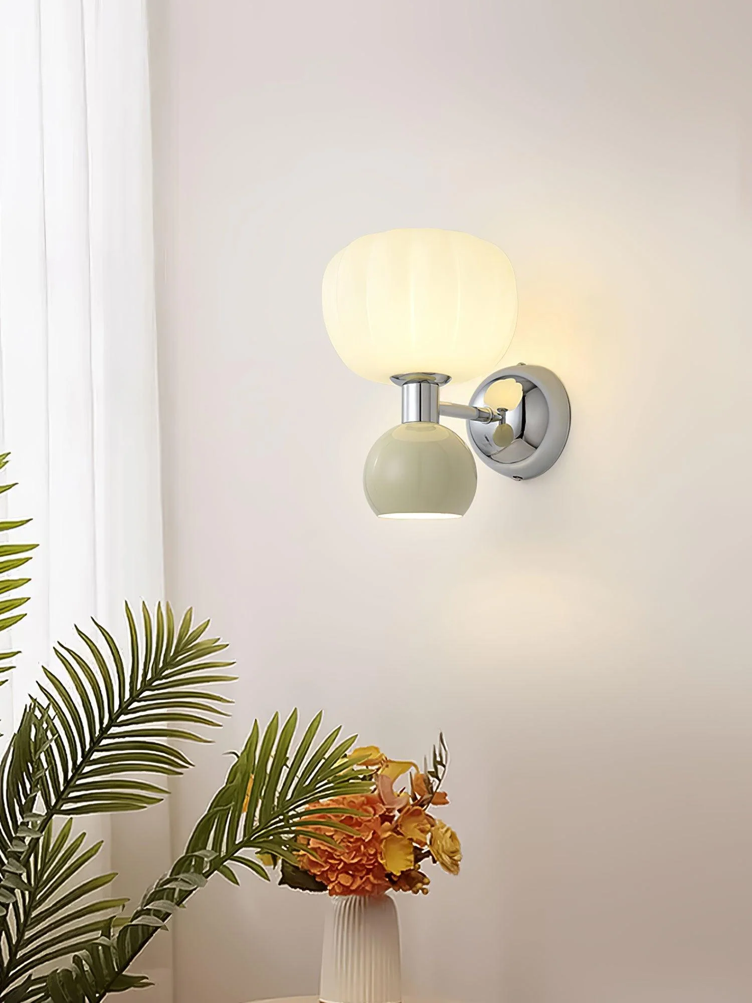 Erraeiel Nordic Art Cream Plastic Sconce Wall lamp - Image 6