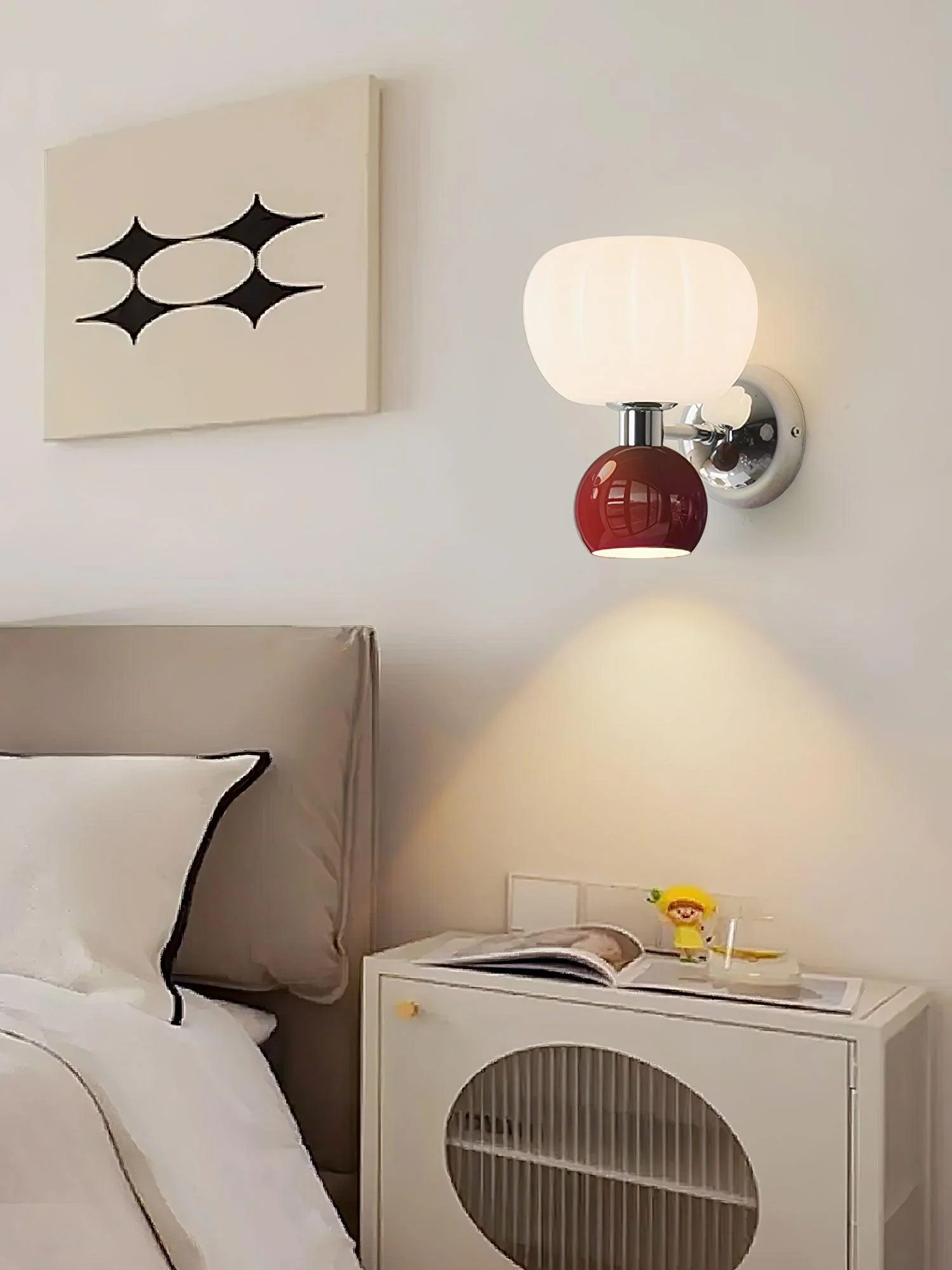 Erraeiel Nordic Art Cream Plastic Sconce Wall lamp - Image 7