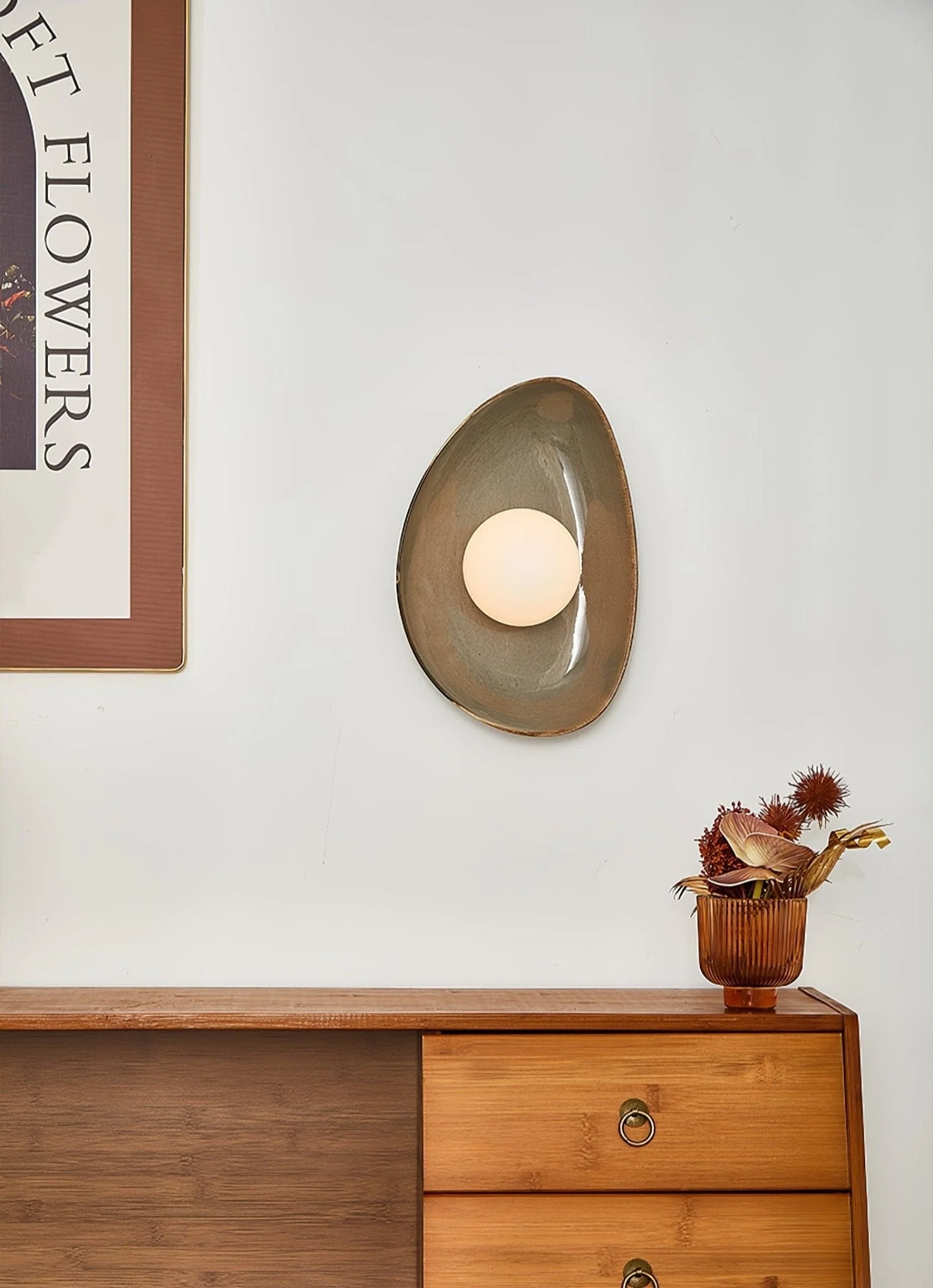 Ertalila Elegance Pebble Disc Ceramics Wall Light - Image 2