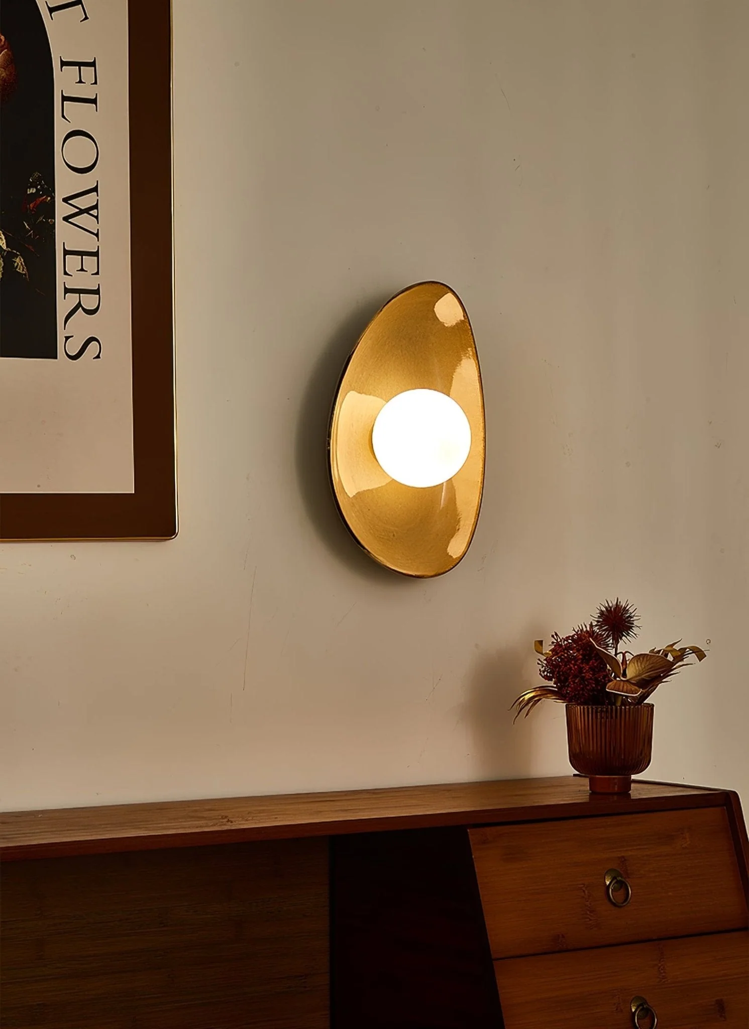 Ertalila Elegance Pebble Disc Ceramics Wall Light - Image 6