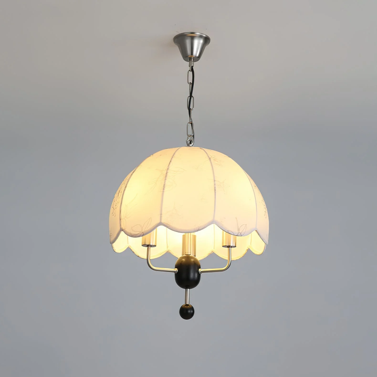 Ervaren Vintage Bloom Fabric Wood Pendant Lamp - Image 10