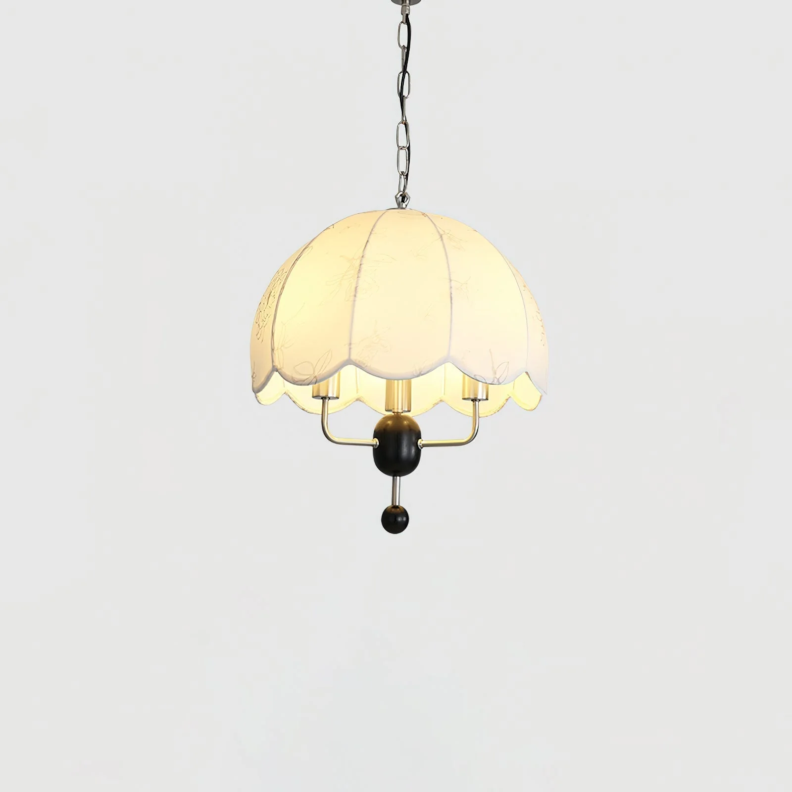 Ervaren Vintage Bloom Fabric Wood Pendant Lamp - Image 12